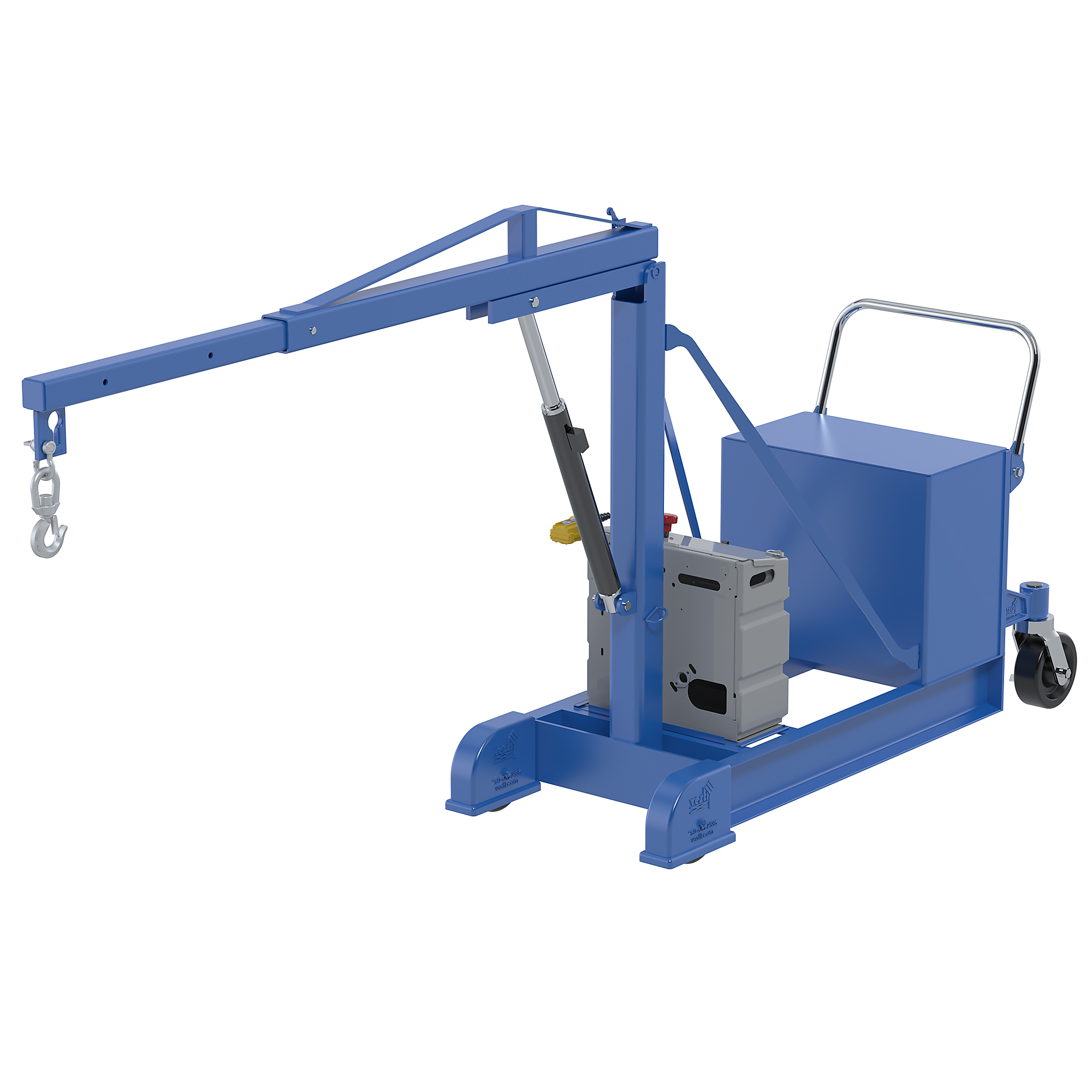 Vestil, DC counter balanced floor crane, Mount Type Floor, Capacity 500 lb, Overall Boom Length 135.13 in, Model CBFC-500-DC