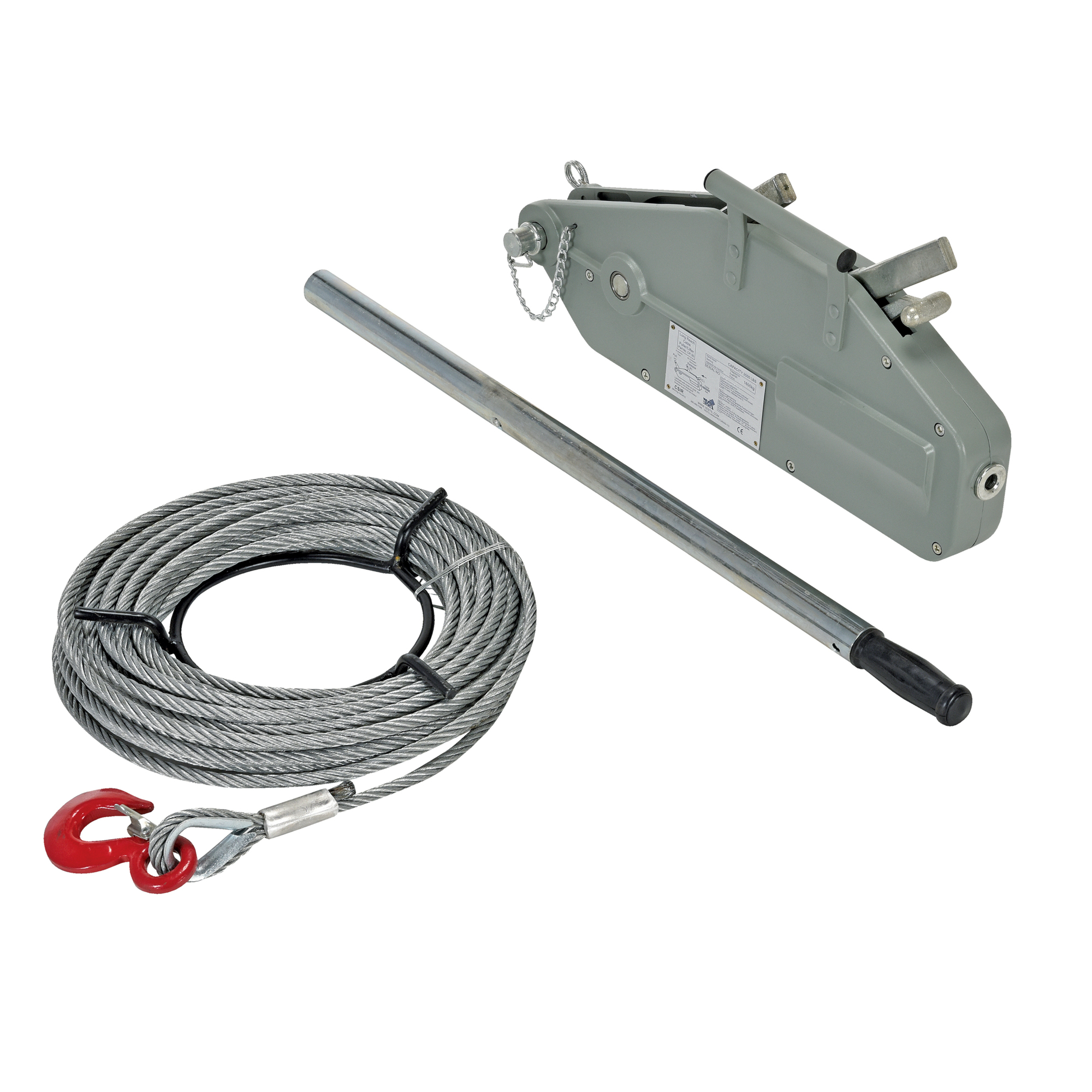 Vestil, 3k Long reach cable puller, Load Capacity 3000 lb, Material Steel, Model CP-30