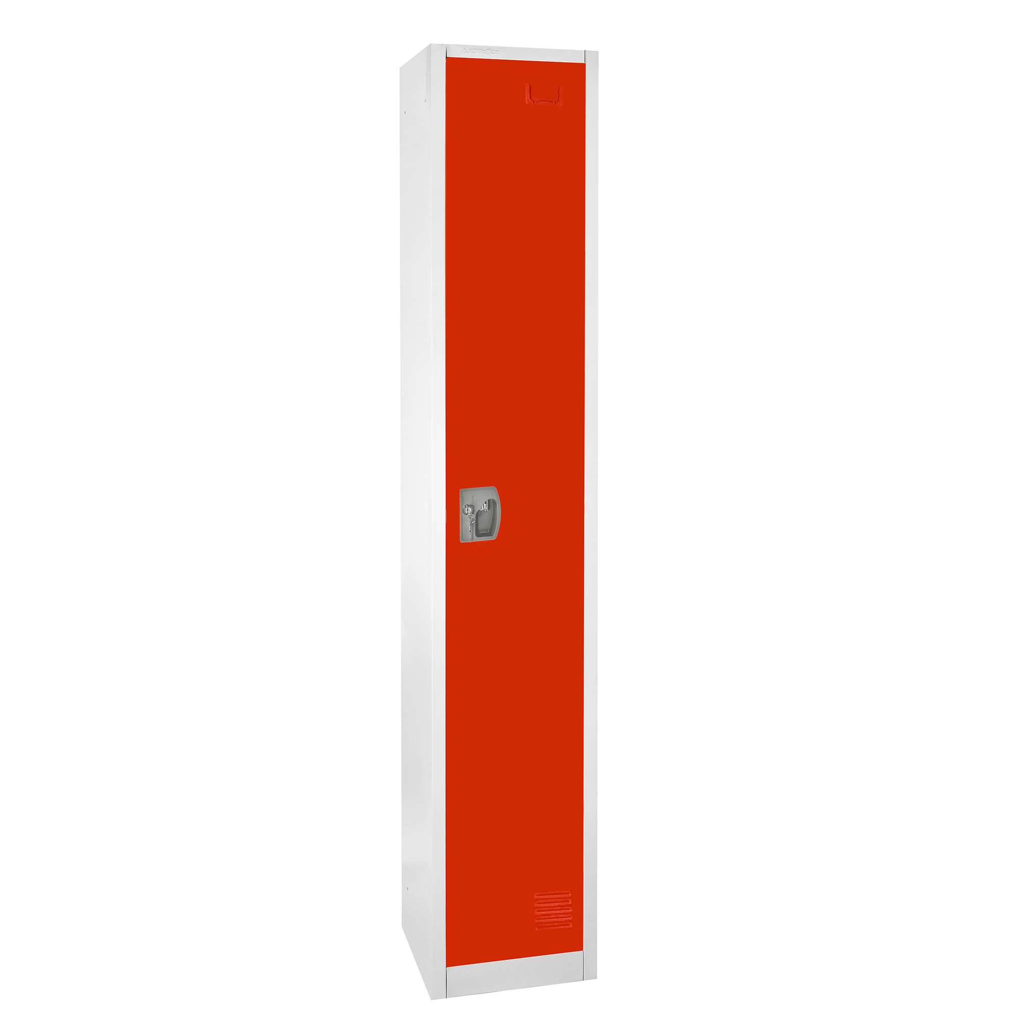 Alpine, 72Inch H 1-Tier Steel Storage Locker, Red, Height 72 in, Width 12 in, Color Red, Model ADI629-201-RED