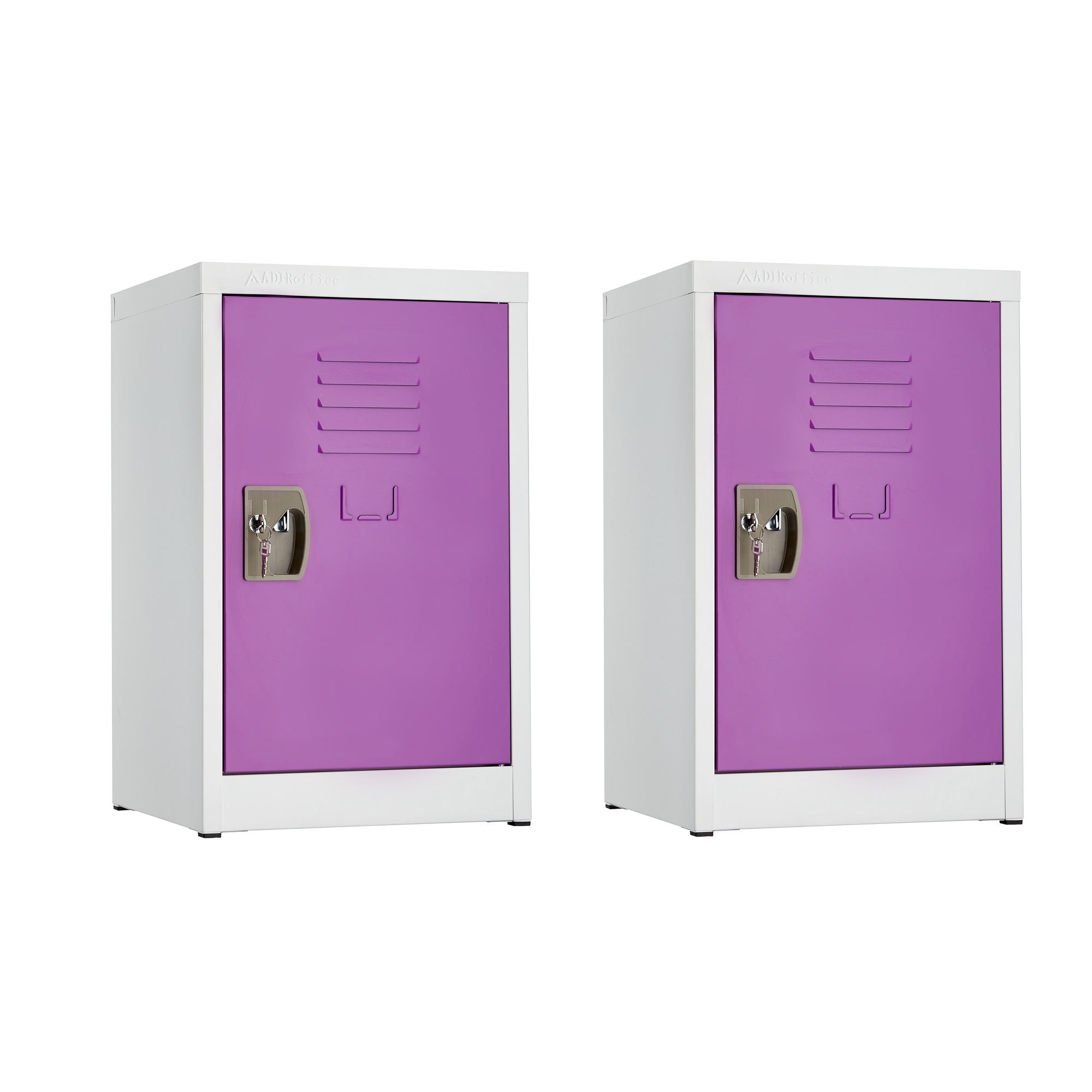 Alpine, 24ft.' Single Tier Locker for Kids â Purple, 2-Pack, Height 24 in, Width 15 in, Color Purple, Model ADI629-02-PUR-2PK