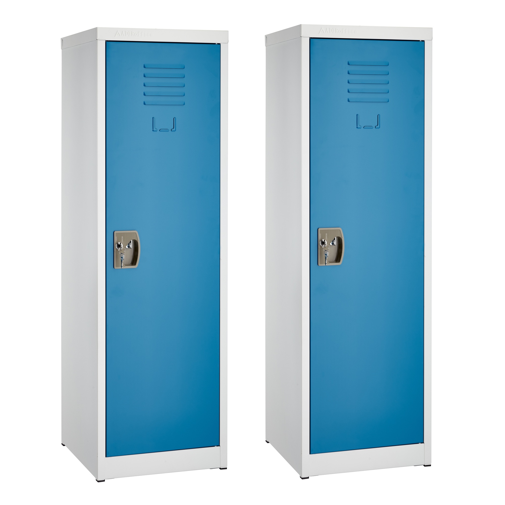 Alpine, 48ft.' Single Tier Locker for Kids, Blue, 2-Pack, Height 48 in, Width 15 in, Color Blue, Model ADI629-01-BLU-2PK