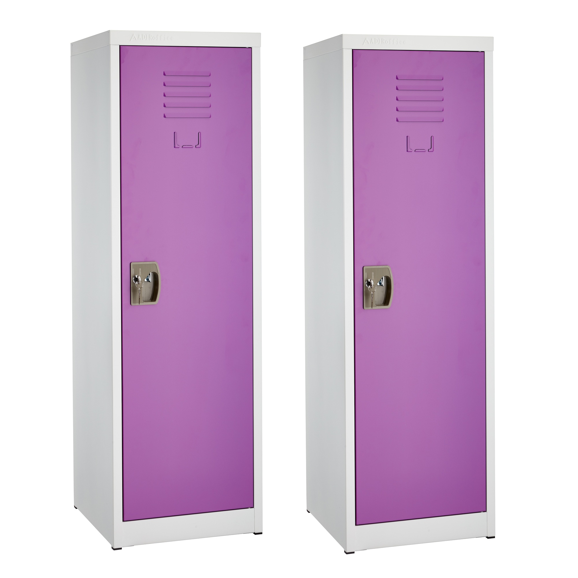 Alpine, 48ft.' Single Tier Locker for Kids â Purple, 2-Pack, Height 48 in, Width 15 in, Color Purple, Model ADI629-01-PUR-2PK