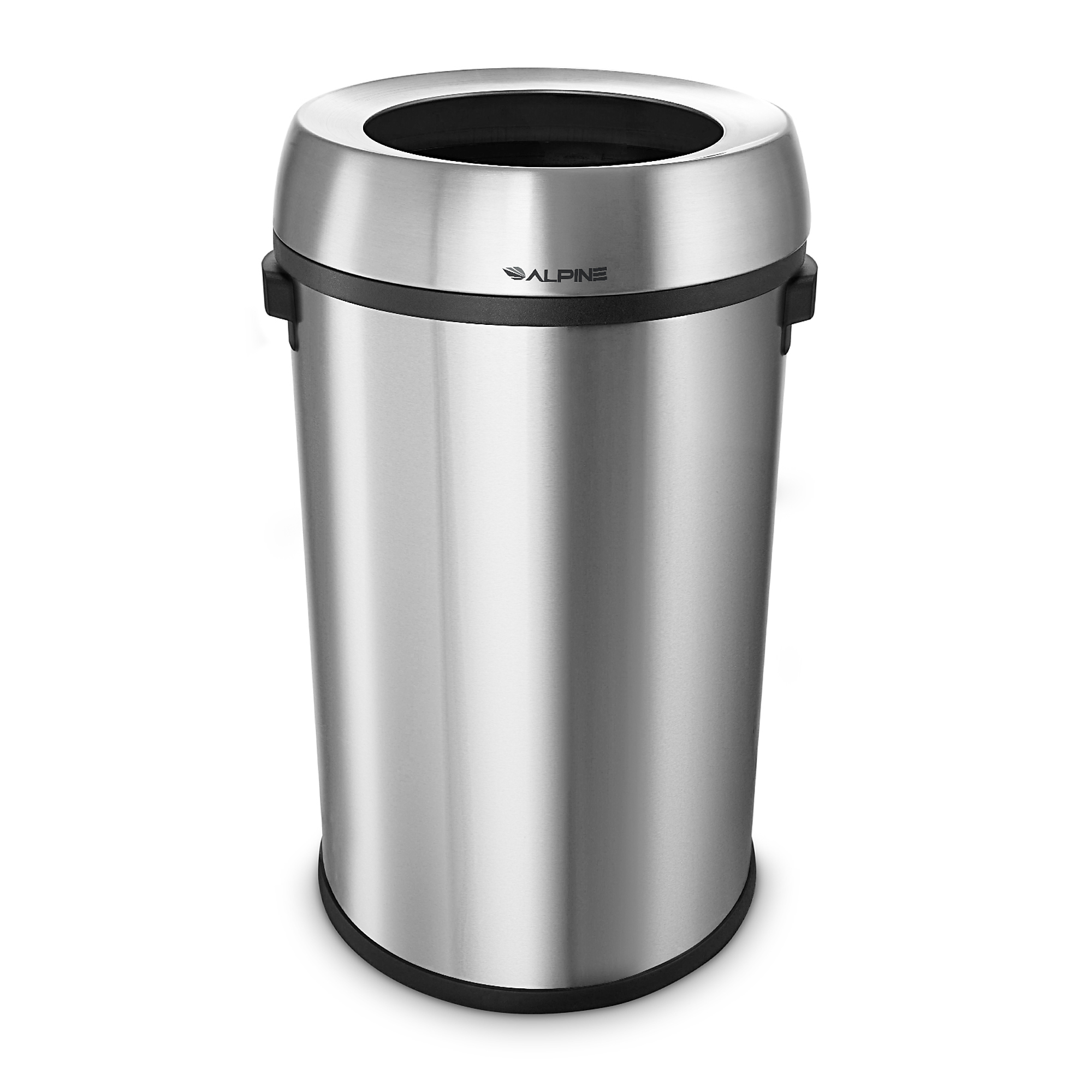Alpine, 17-gallon Stainless Steel Open Top Trash Can, Capacity 17 Gal, Model ALP470-65L