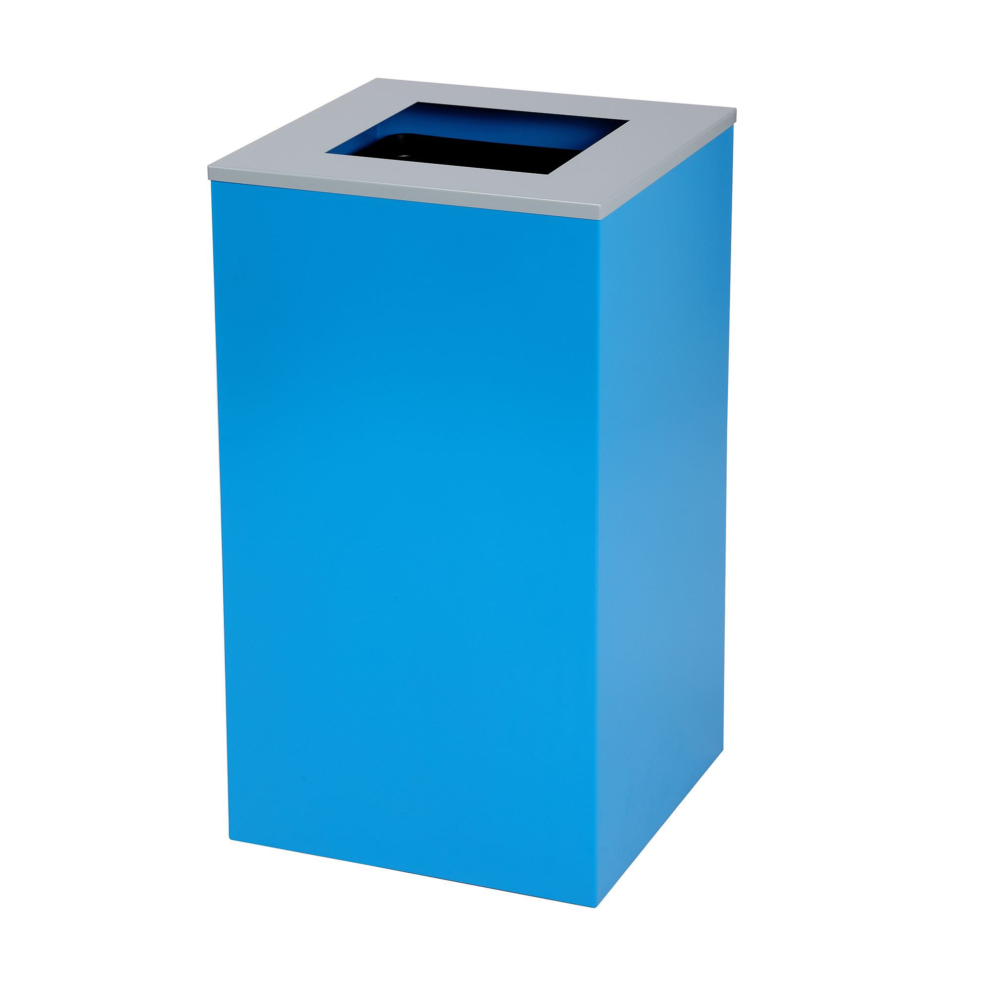 Alpine, 29-Gallon Square Metal Trash Can, Blue Bin, Capacity 29 Gal, Model ALP4450-KIT-BLU-S