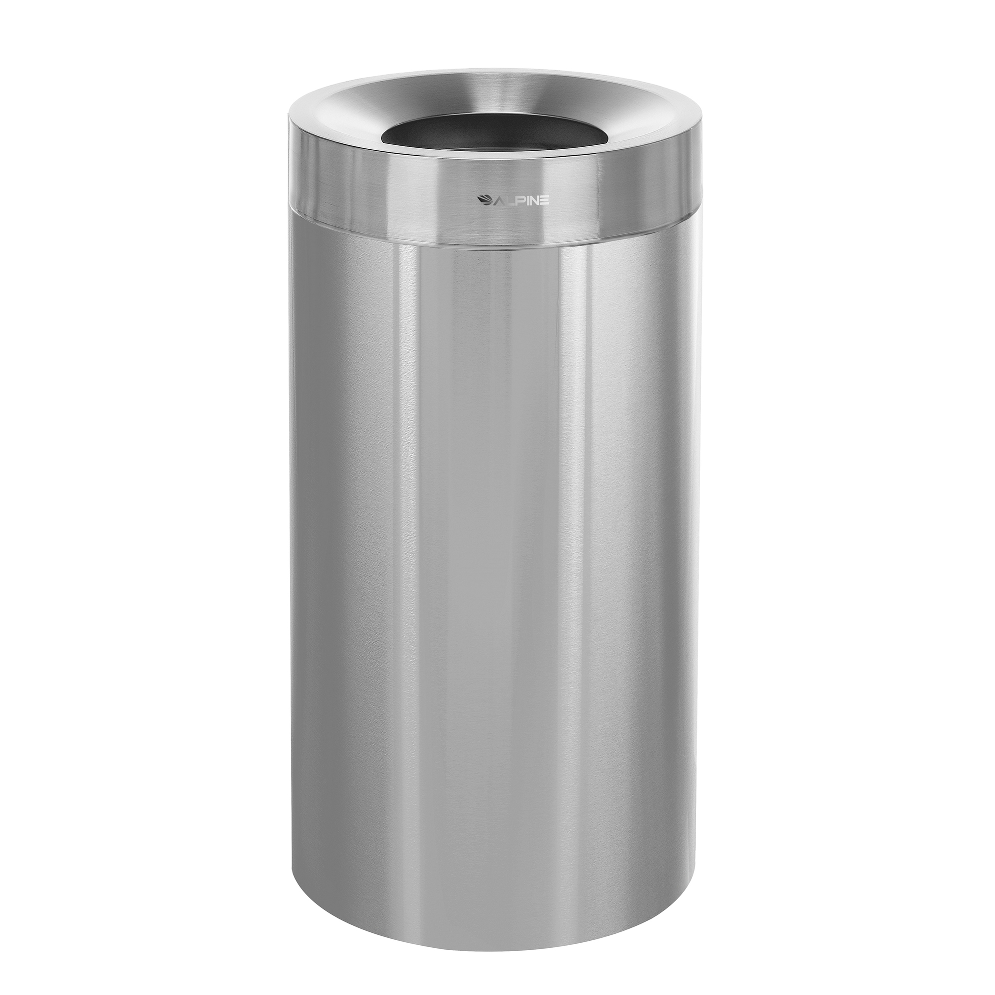 Alpine, 27-Gallon Stainless Steel Indoor Trash Can, Capacity 27 Gal, Model ALP475-27