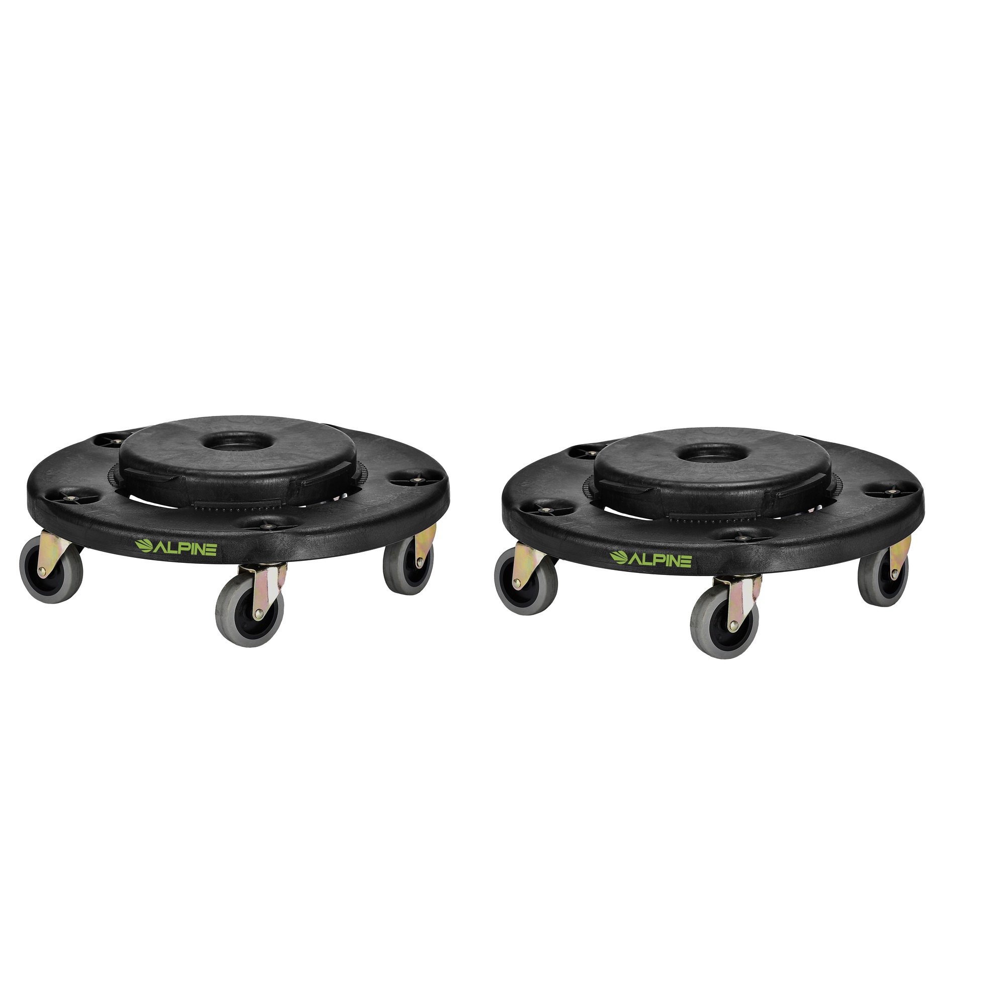 Alpine, Round Trash Can Dolly, Package Of 2 Model ALP471-32-DOLLY-2pk