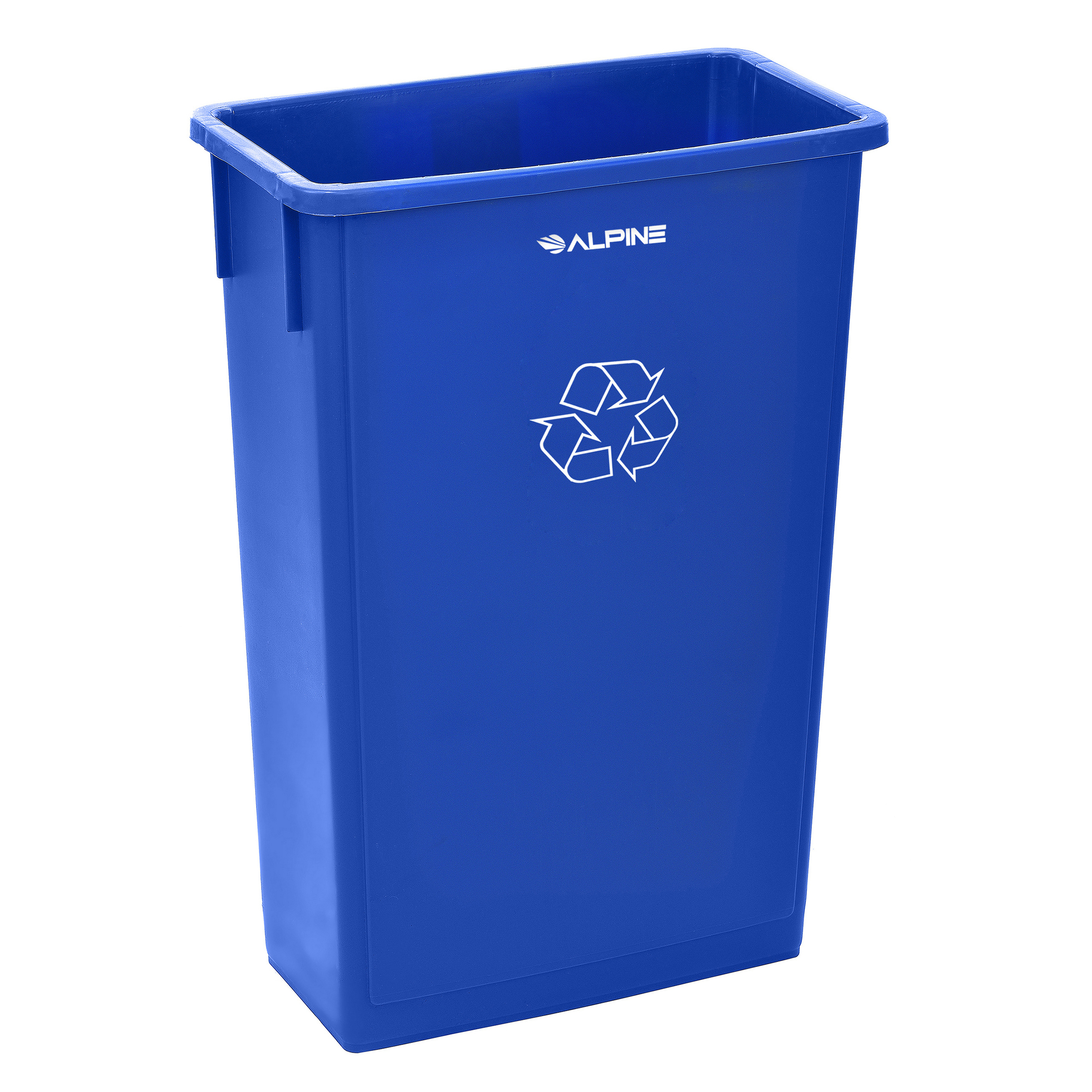 Alpine, Slim 23 Gallon Blue Recycling Trash Can Bin, Capacity 23 Gal, Model ALP477-R-BLU