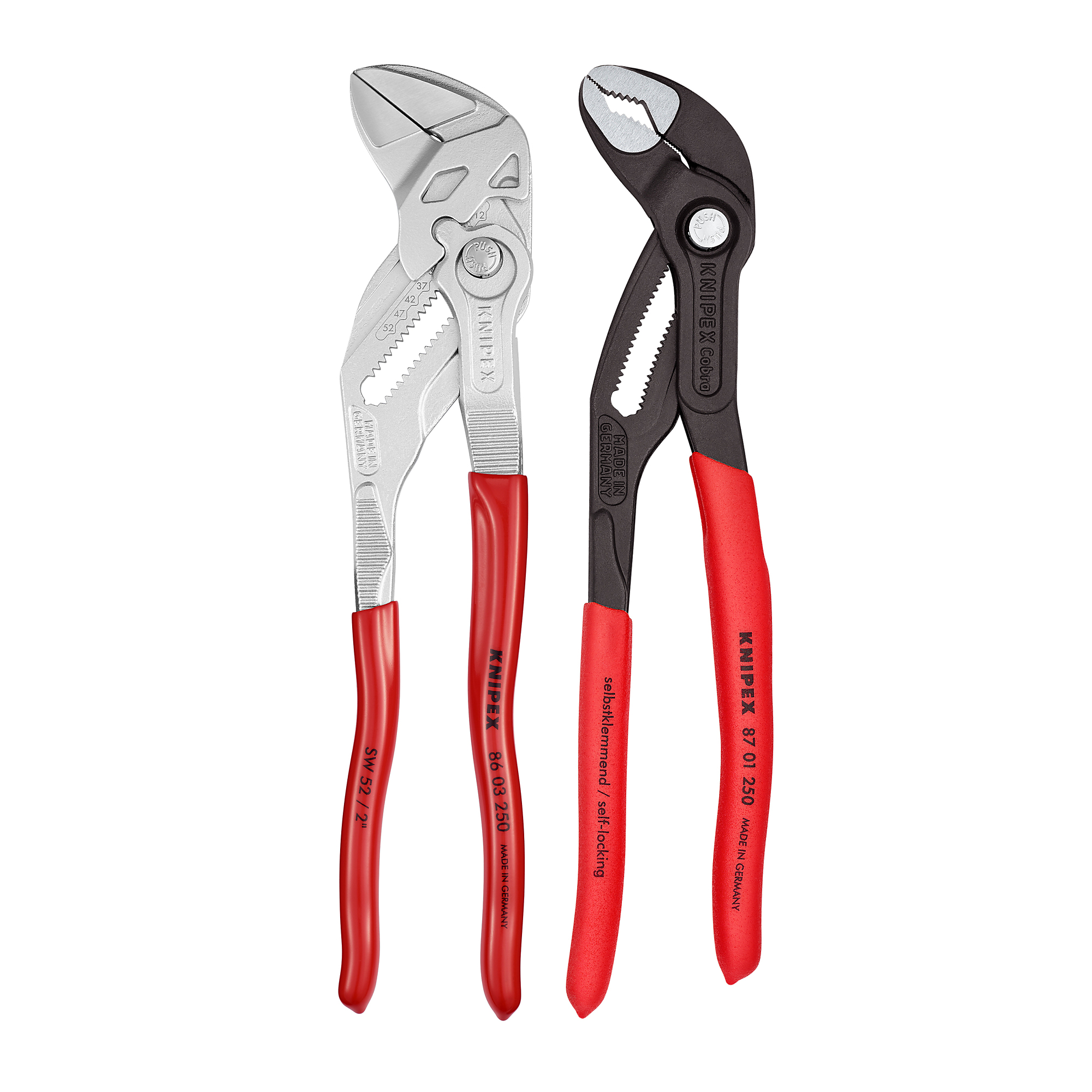 KNIPEX Cobra , Cobra Water Pump and Pliers Wrench Set, 2 Pc, Pieces (qty.) 2 Material Steel, Model 9K 00 80 147 US
