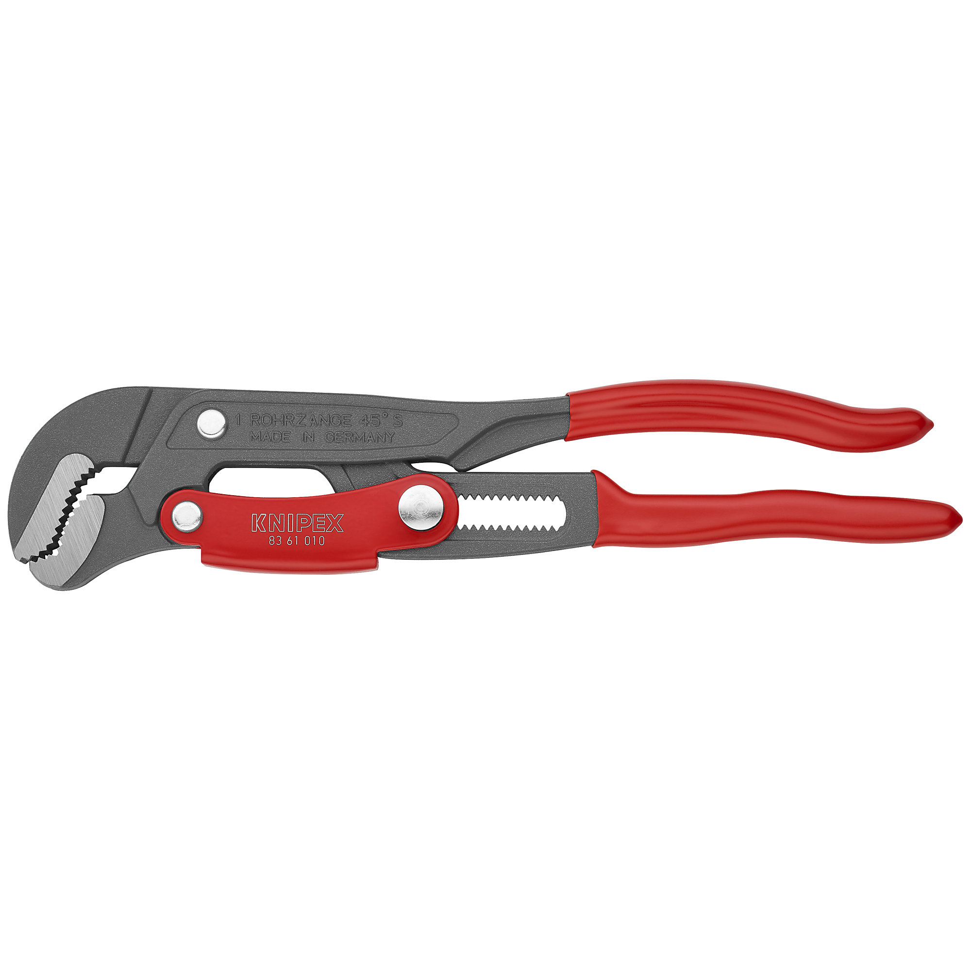 KNIPEX, Rapid Adjust Swedish Pipe Wrench-S-Type, 13Inch, Pieces (qty.) 1 Material Steel, Jaw Capacity 1.66 in, Model 83 61 010