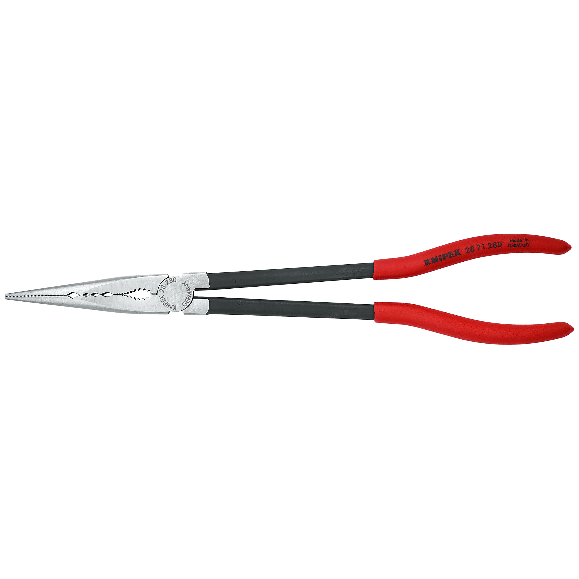 KNIPEX, XL Needle-Nose Pliers-Straight Jaws, Bulk, 11Inch, Pieces (qty.) 1 Material Steel, Model 28 71 280