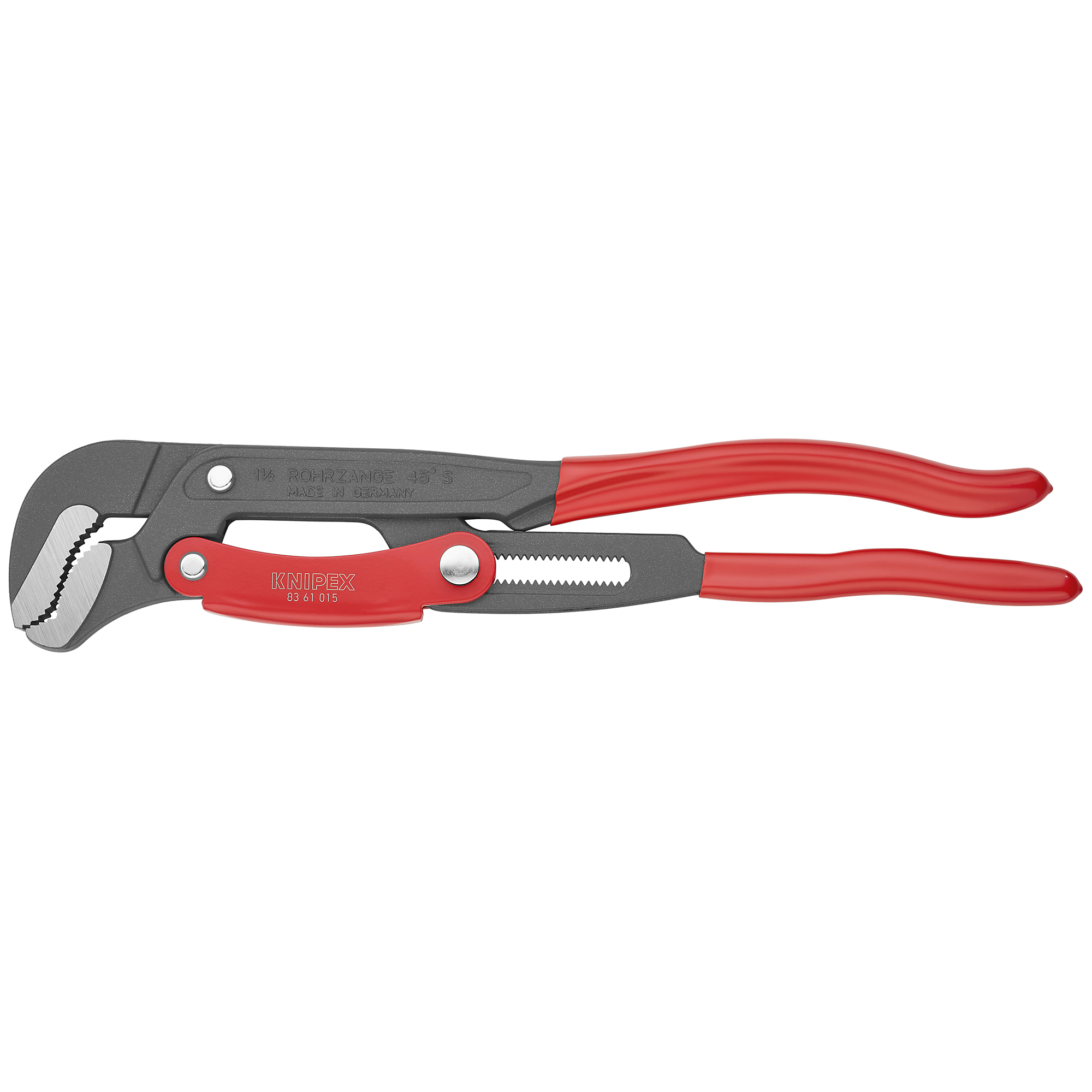 KNIPEX, Rapid Adjust Swedish Pipe Wrench-S-Type, 16.5Inch, Pieces (qty.) 1 Material Steel, Jaw Capacity 2.046875 in, Model 83 61 015