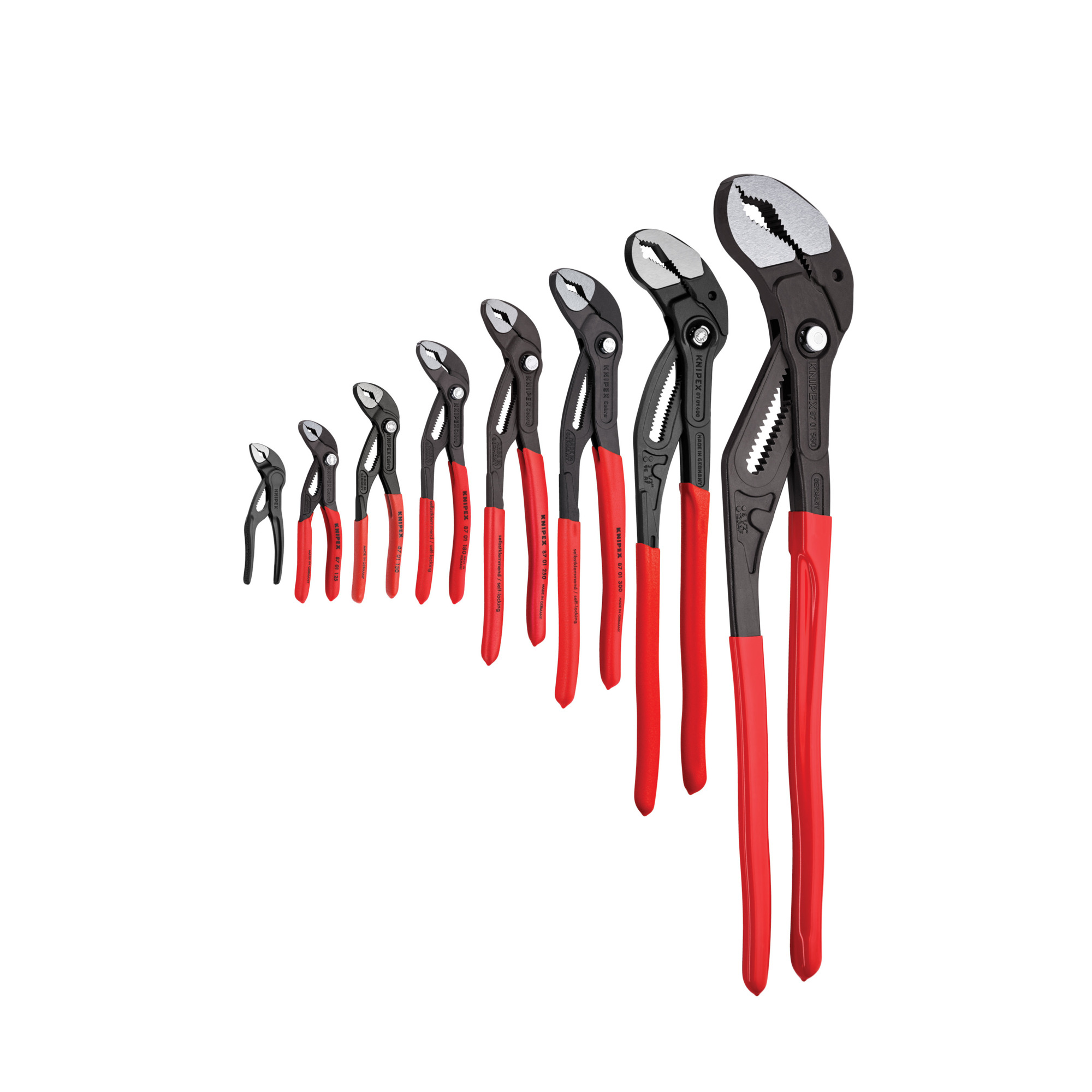 KNIPEX Cobra , Cobra Pliers Set, 8 Pc, Pieces (qty.) 8 Material Steel, Model 9K 00 80 149 US