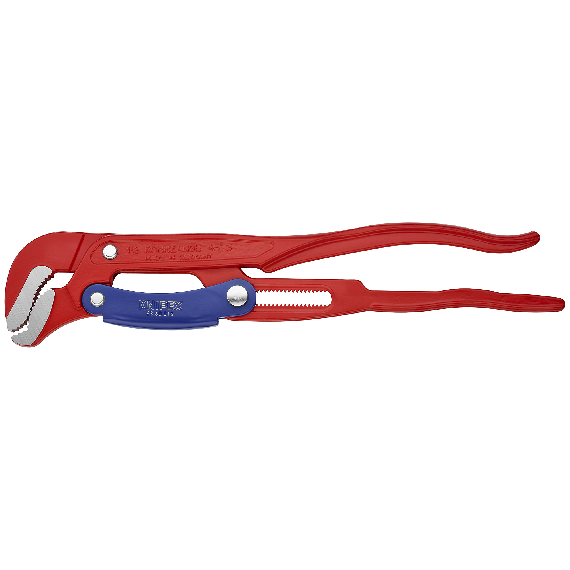 KNIPEX, Rapid Adjust Swedish Pipe Wrench-S-Type, 16.5Inch, Pieces (qty.) 1 Material Steel, Jaw Capacity 2.046875 in, Model 83 60 015