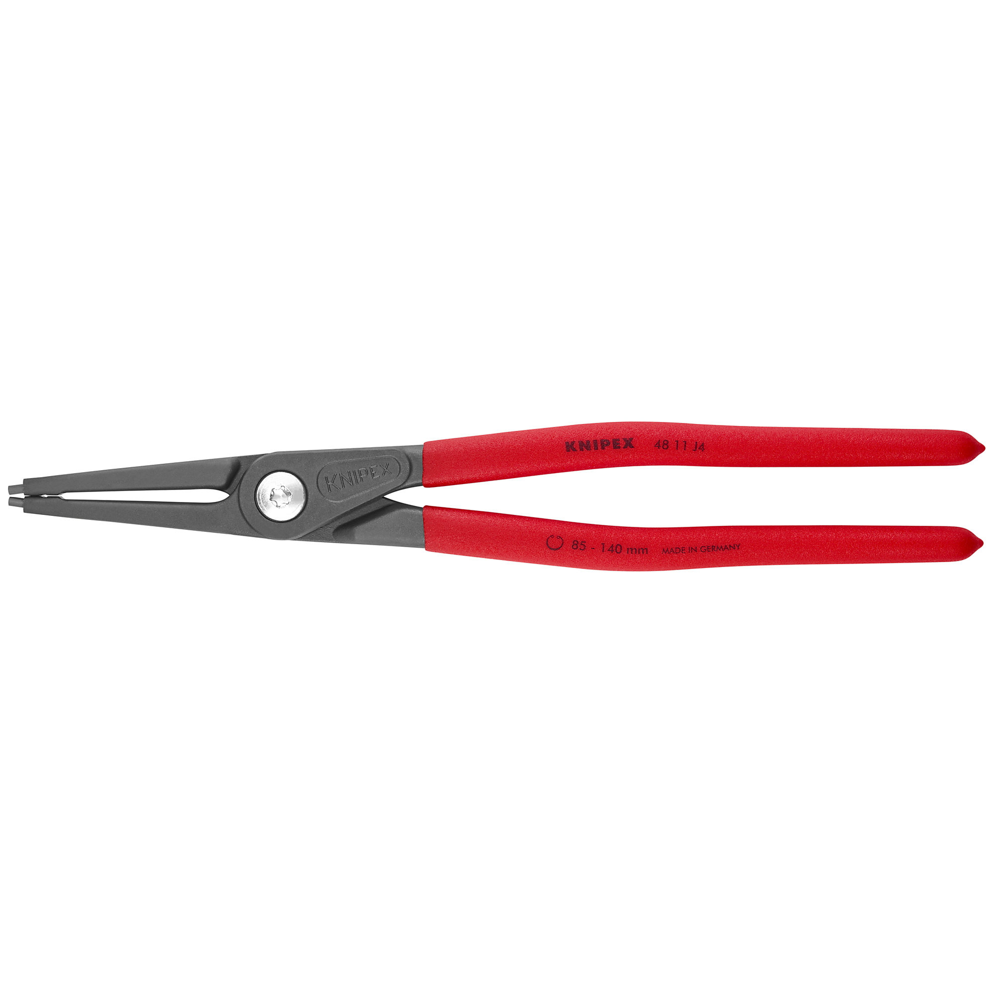 KNIPEX, Int Precision Snap Ring Pliers, 1/8Inch tip, 12.75Inch, Pieces (qty.) 1 Material Steel, Model 48 11 J4