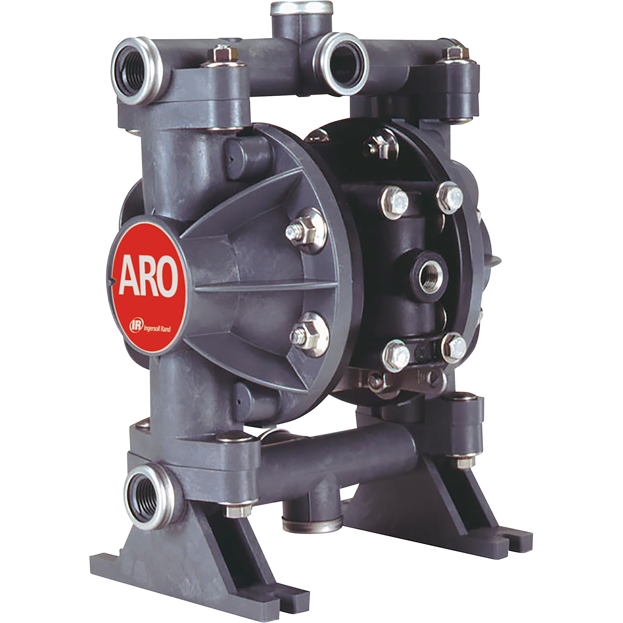 ARO Air-Operated Double Diaphragm Pump, 1/2Inch Ports, 13 GPM, Groundable Acetal/Nitrile, Model 666056-622