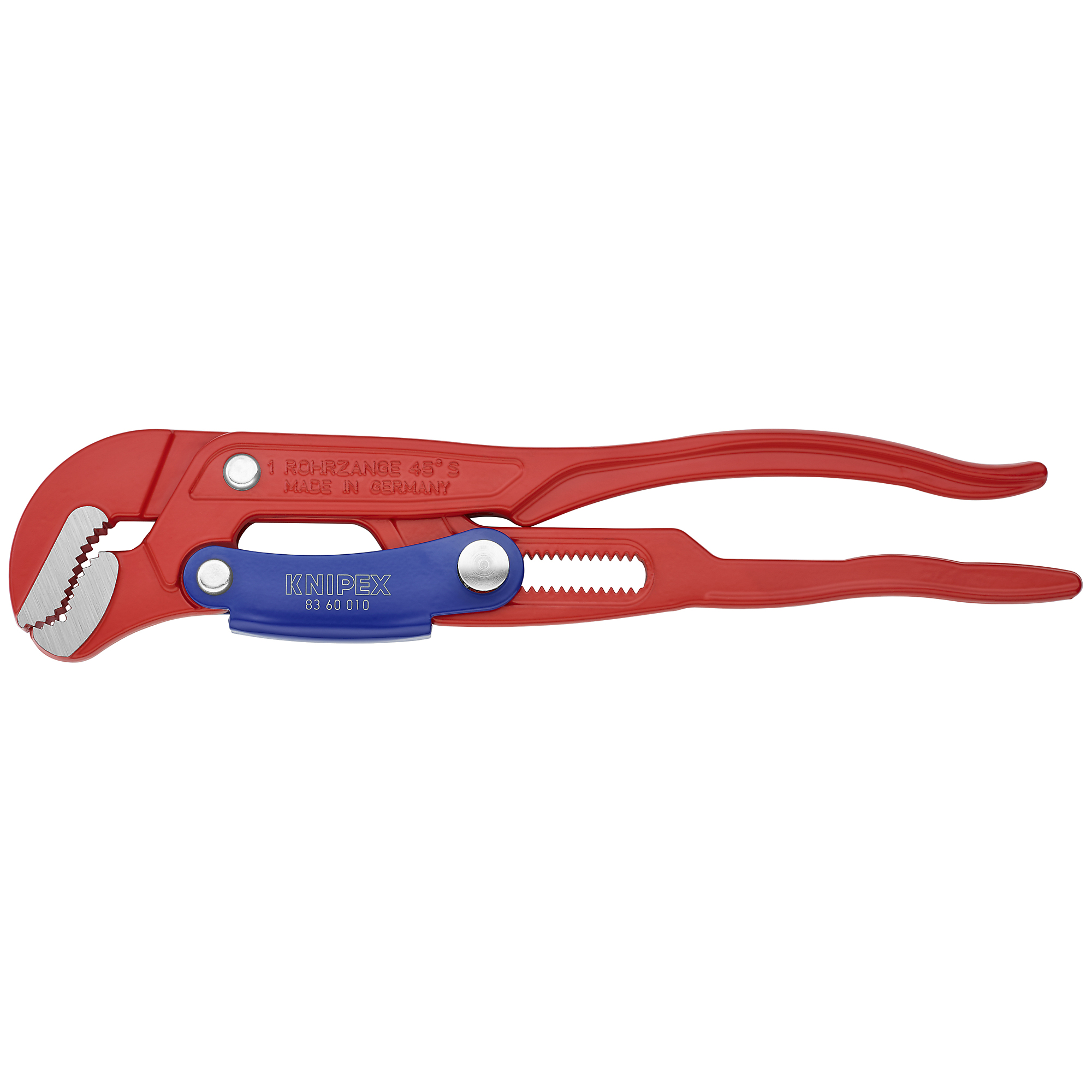 KNIPEX, Rapid Adjust Swedish Pipe Wrench-S-Type, 12.75Inch, Pieces (qty.) 1 Material Steel, Jaw Capacity 1.66 in, Model 83 60 010