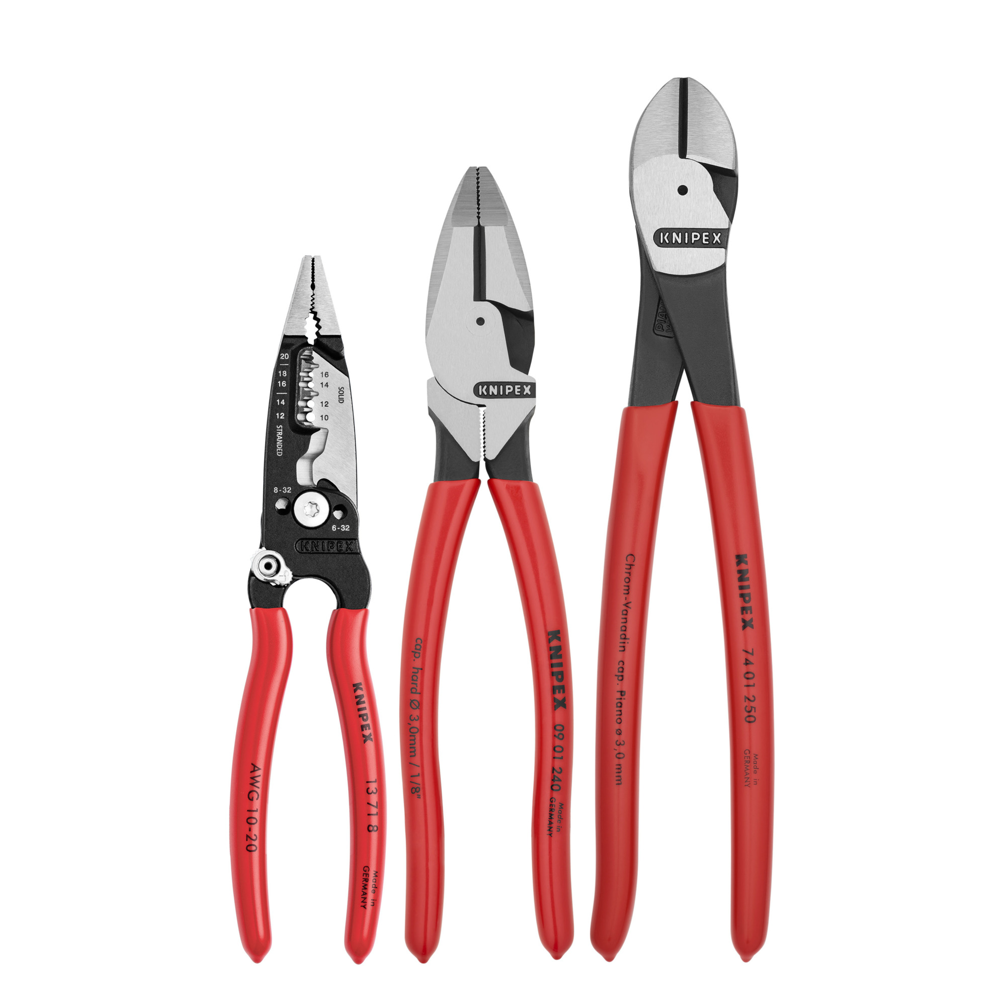 KNIPEX, Electrical Set, No3 Pc, Pieces (qty.) 3 Material Steel, Model 9K 00 80 158 US