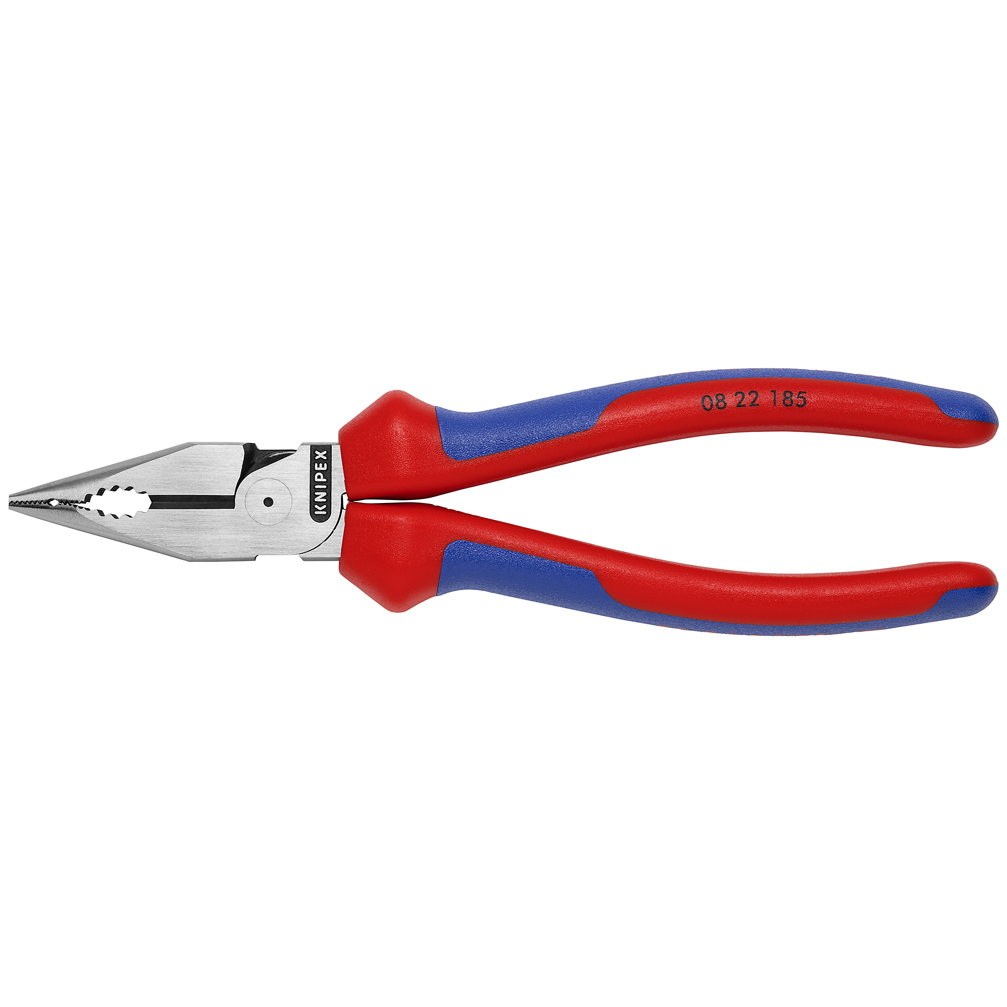 KNIPEX, Needle-Nose Combination Pliers, Comfort grip,7.5Inch, Pieces (qty.) 1 Material Steel, Jaw Capacity 0.156 in, Model 08 22 185