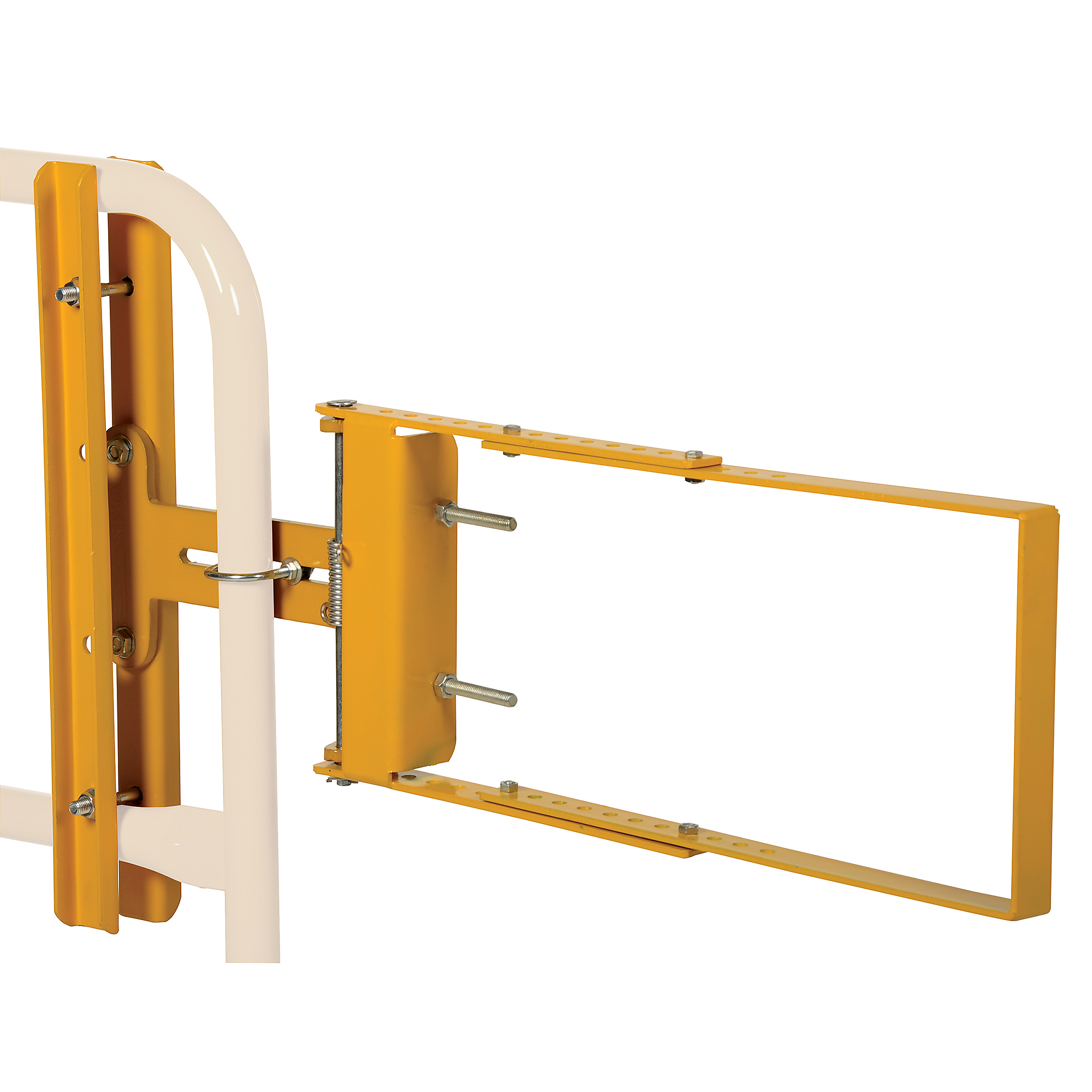 Vestil, Steel self close gate 24-40Inch yellow, Length 49.75 in, Model SPG-40-Y