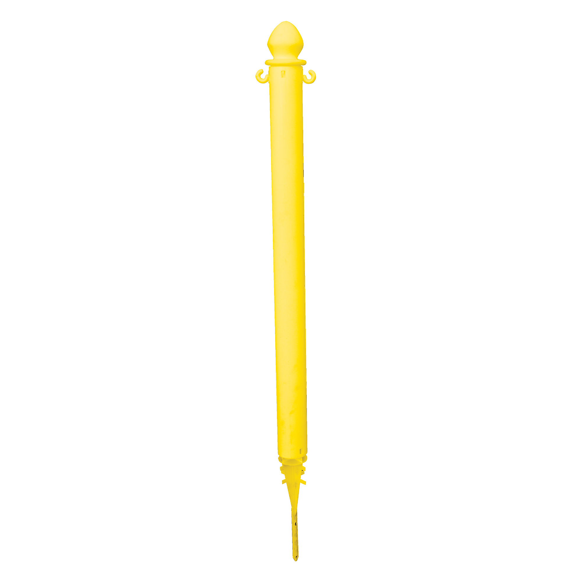 Vestil, 4Pack plastic barricade ground stake, Color Yellow, Max. Width 2.5 in, Material Plastic, Model PCB-Y-G