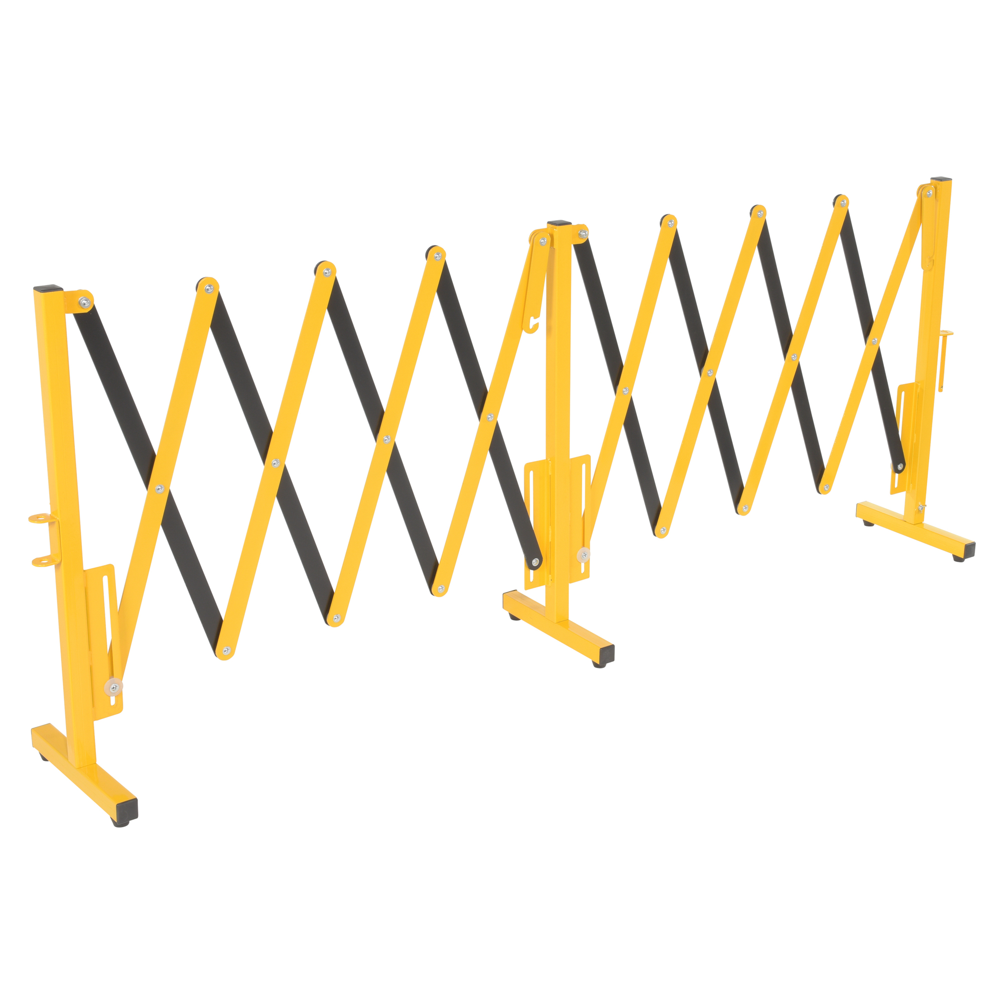 Vestil, 192Inch Expand a gate yellow and black, Color Yellow, Max. Width 14.94 in, Material Steel, Model EXGATE-30-192