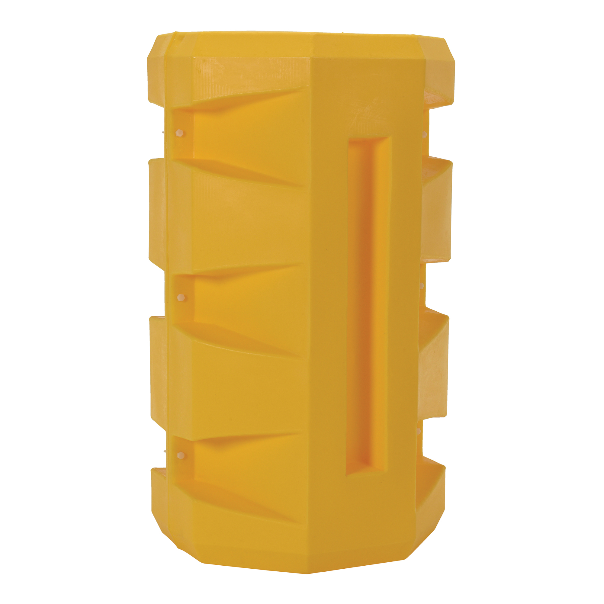 Vestil, 9Inch Round UV protected polyethylene column, Color Yellow, Max. Width 24 in, Material Polyethylene, Model VB-9R