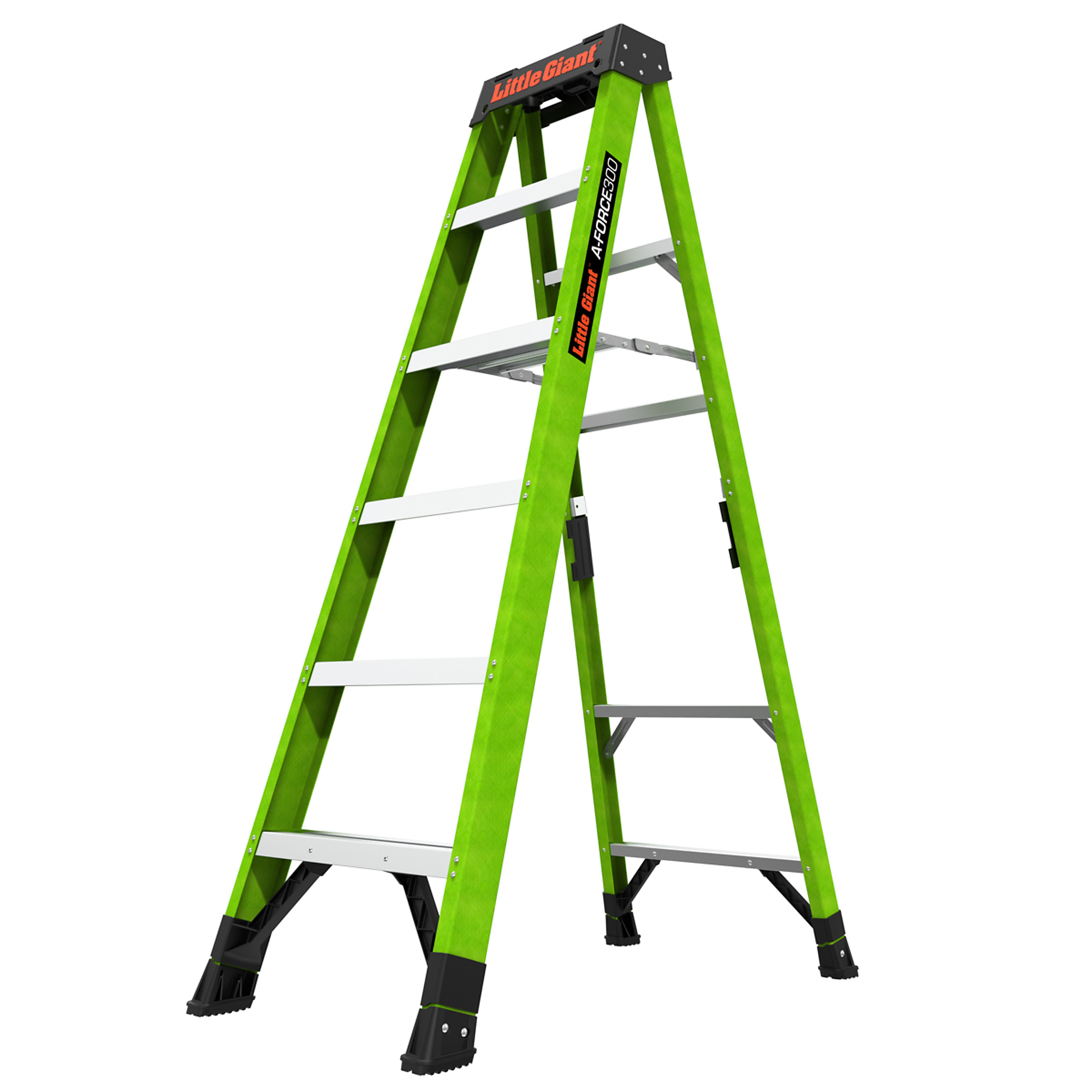 Little Giant Ladder, A-FORCE300 6ft. ANSI Type IA 300 lb. A-frame Ladder, Height 6 ft, Capacity 300 lb, Material Fiberglass, Model 15796-001