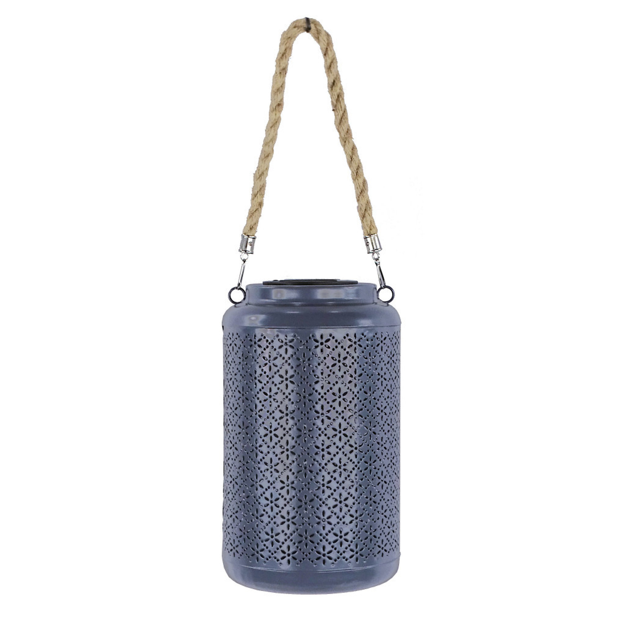 Alpine Corporation, Solar Hanging Decorative Dark Blue Lantern w/LED, Color Multi, Watts 0 Included (qty.) 1 Model SKY668SLR-HH-DKBL