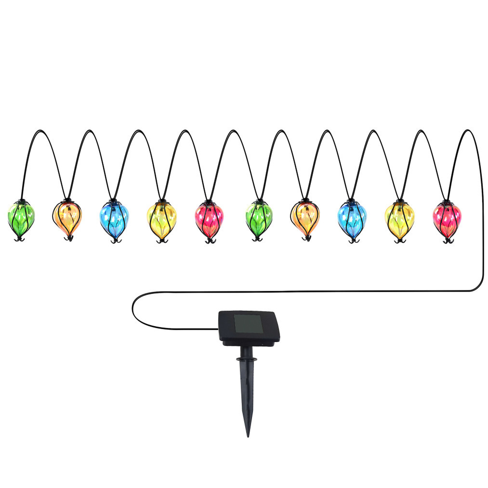 Alpine Corporation, Solar Air Balloons String Lights w/ Cool Wt LED, Color Multi, Watts 0 Included (qty.) 1 Model RGG1018SLR