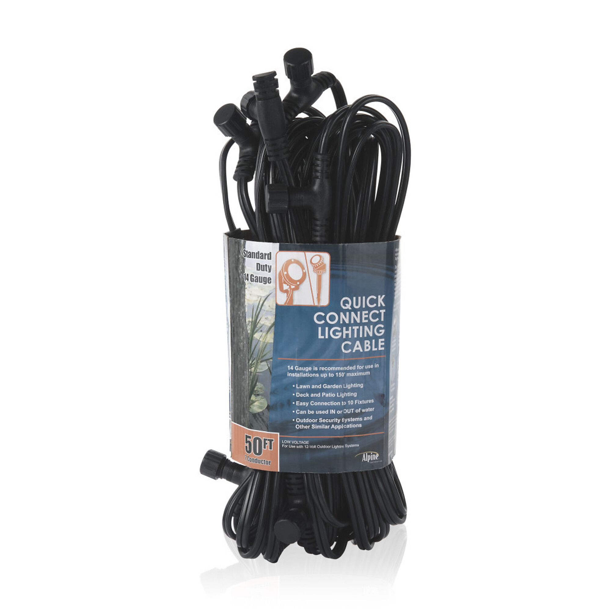 Alpine Corporation, 10 Sockets Lighting Cable 50ft. 14 Gauge, Model PL350