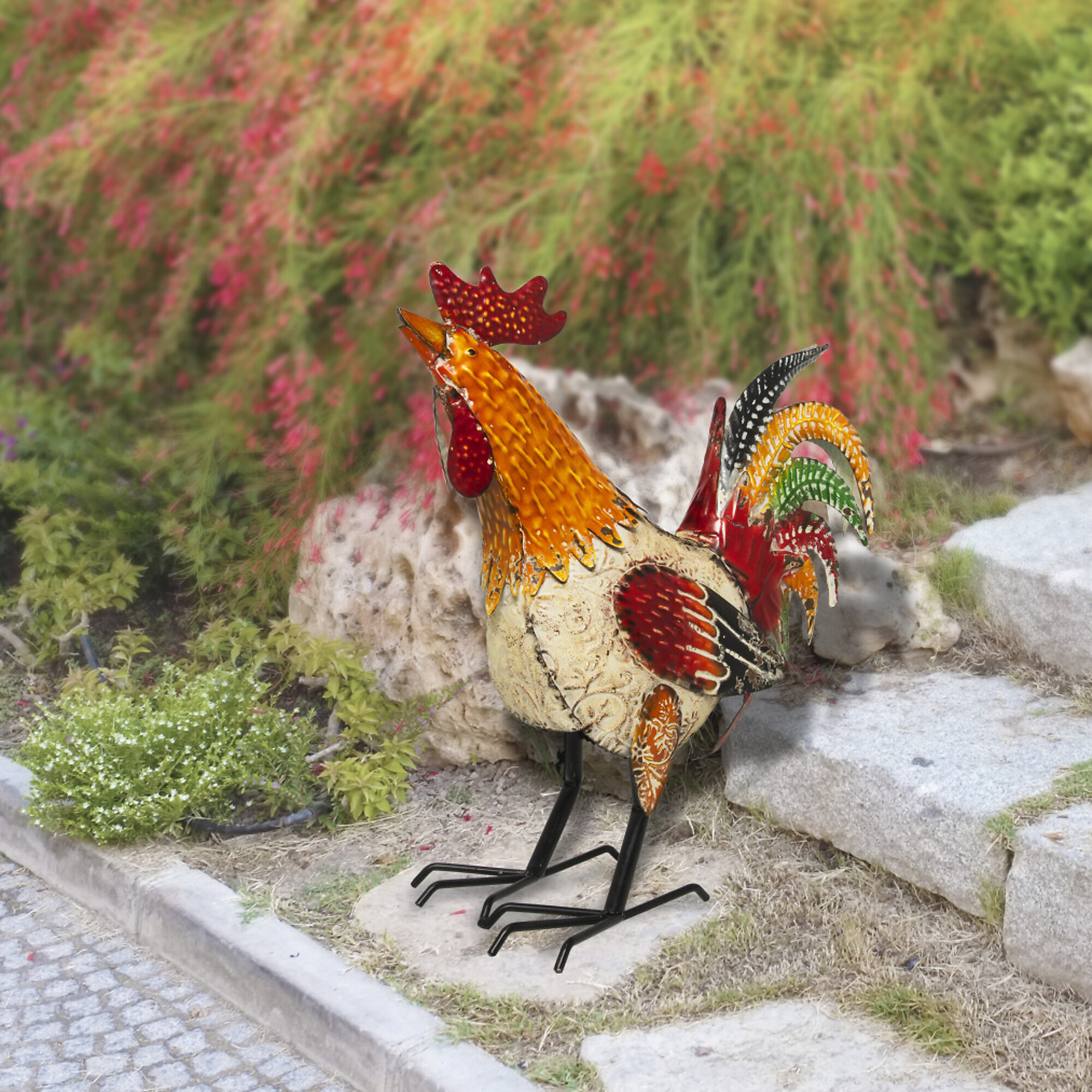 Alpine Corporation, Metal Rooster Decor, Model ORS856