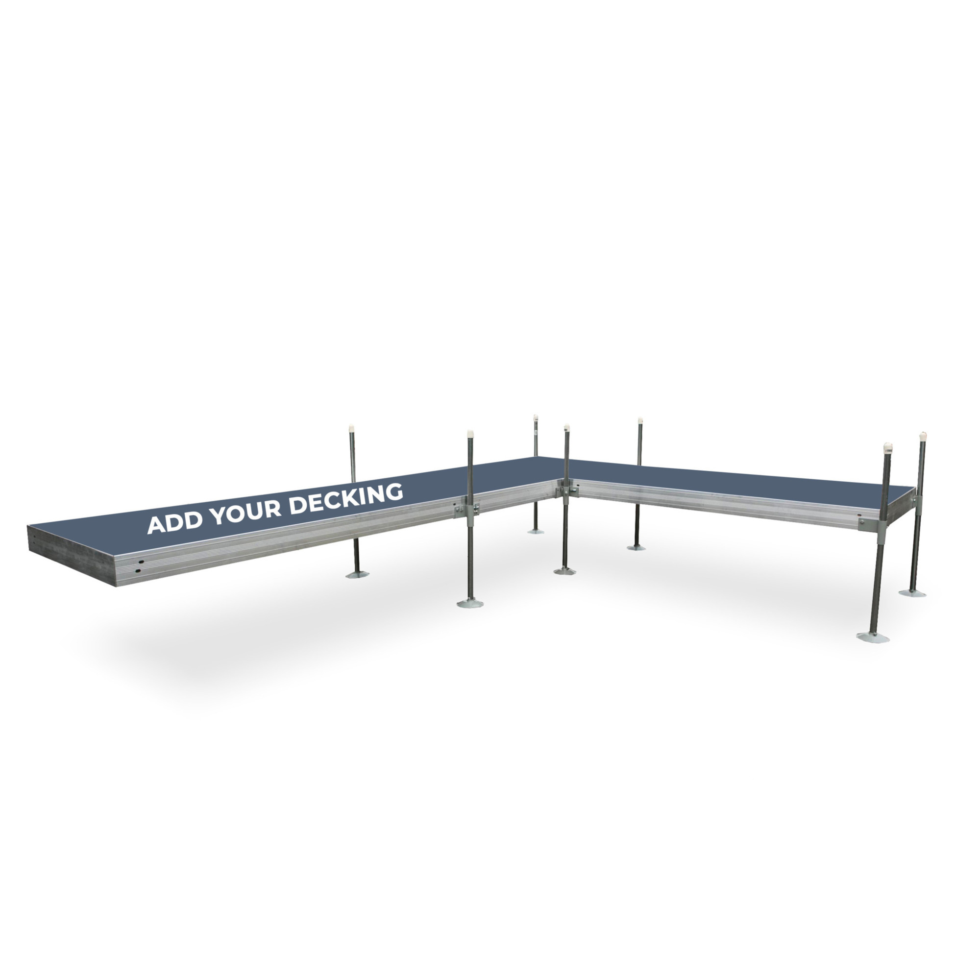 Tommy Docks, 16ft. L-Shaped Aluminum Frame Only, Product Type Dock, Length 48 in, Width 96 in, Model TDLAF-40033