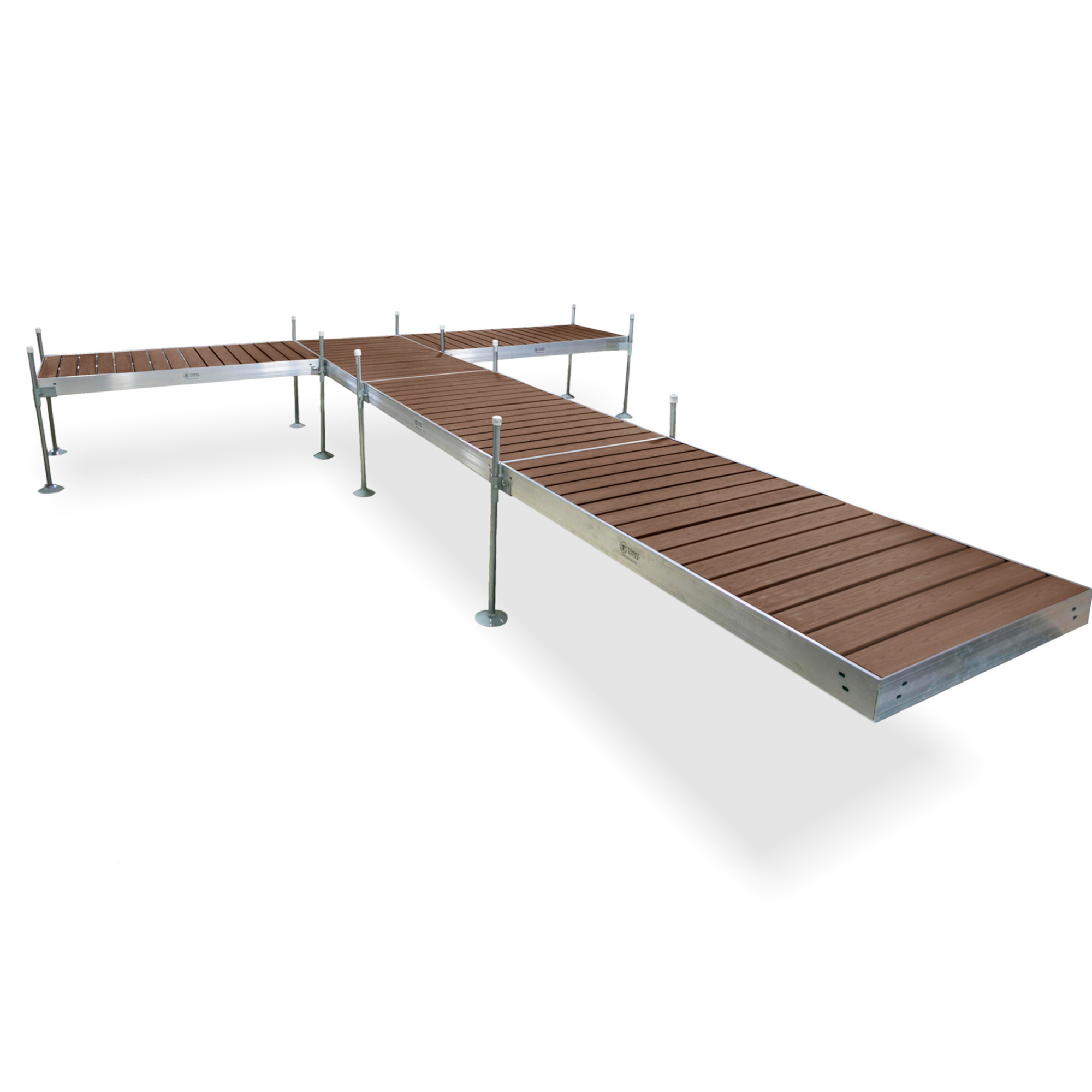 Tommy Docks, 24ft. Brown T-Shaped PVC Dock, Product Type Dock, Length 96 in, Width 48 in, Model TDTAZB-40024