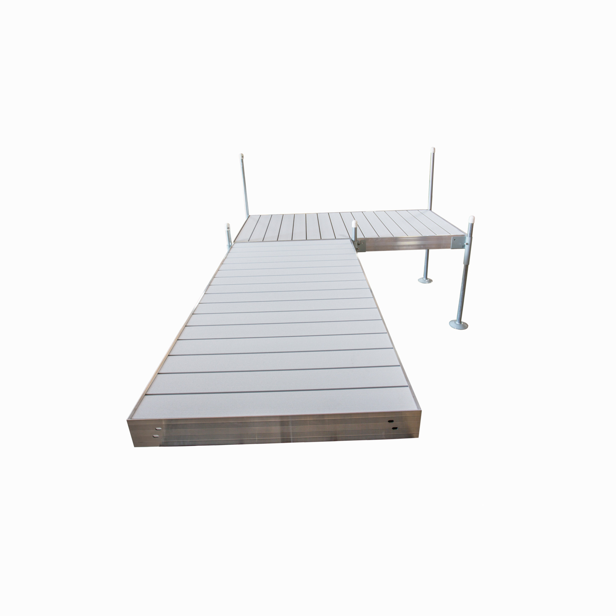 Tommy Docks, 12ft. L-Shaped Aluminum Platinum, Product Type Dock, Length 48 in, Width 96 in, Model TDLAA-40032