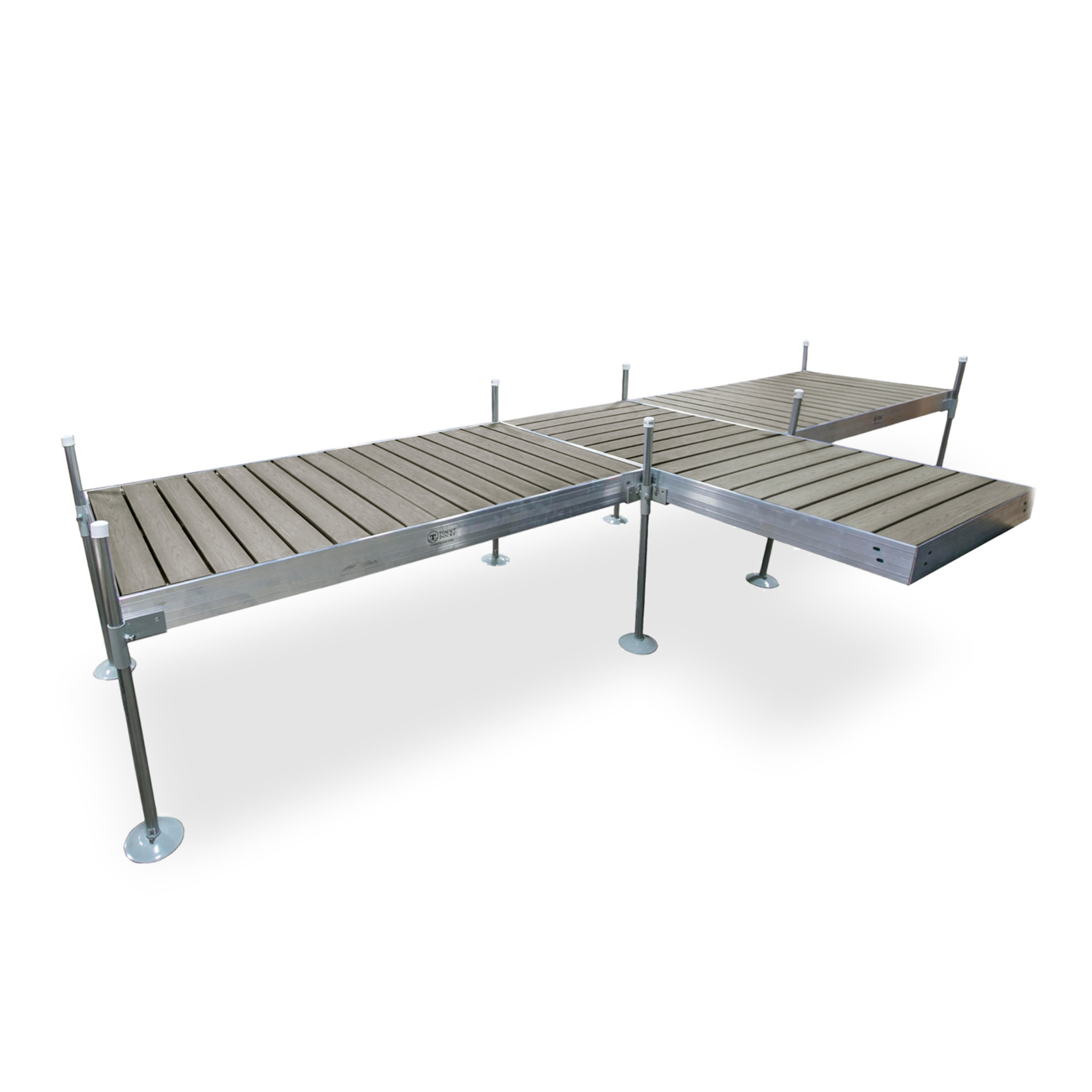 Tommy Docks, 8ft. Gray T-Shaped PVC Dock, Product Type Dock, Length 48 in, Width 96 in, Model TDTAZ-40021