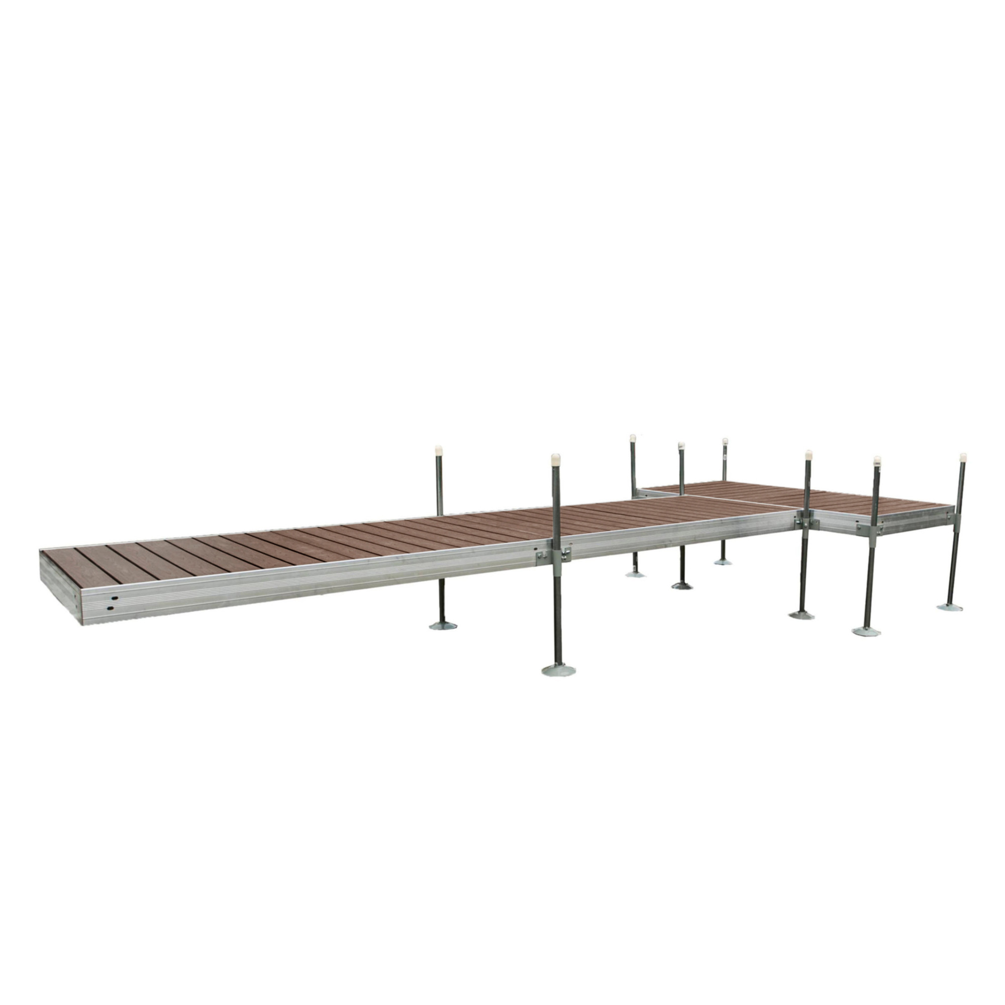 Tommy Docks, 20ft. Brown T-Shaped PVC Dock, Product Type Dock, Length 96 in, Width 48 in, Model TDTAZB-40023