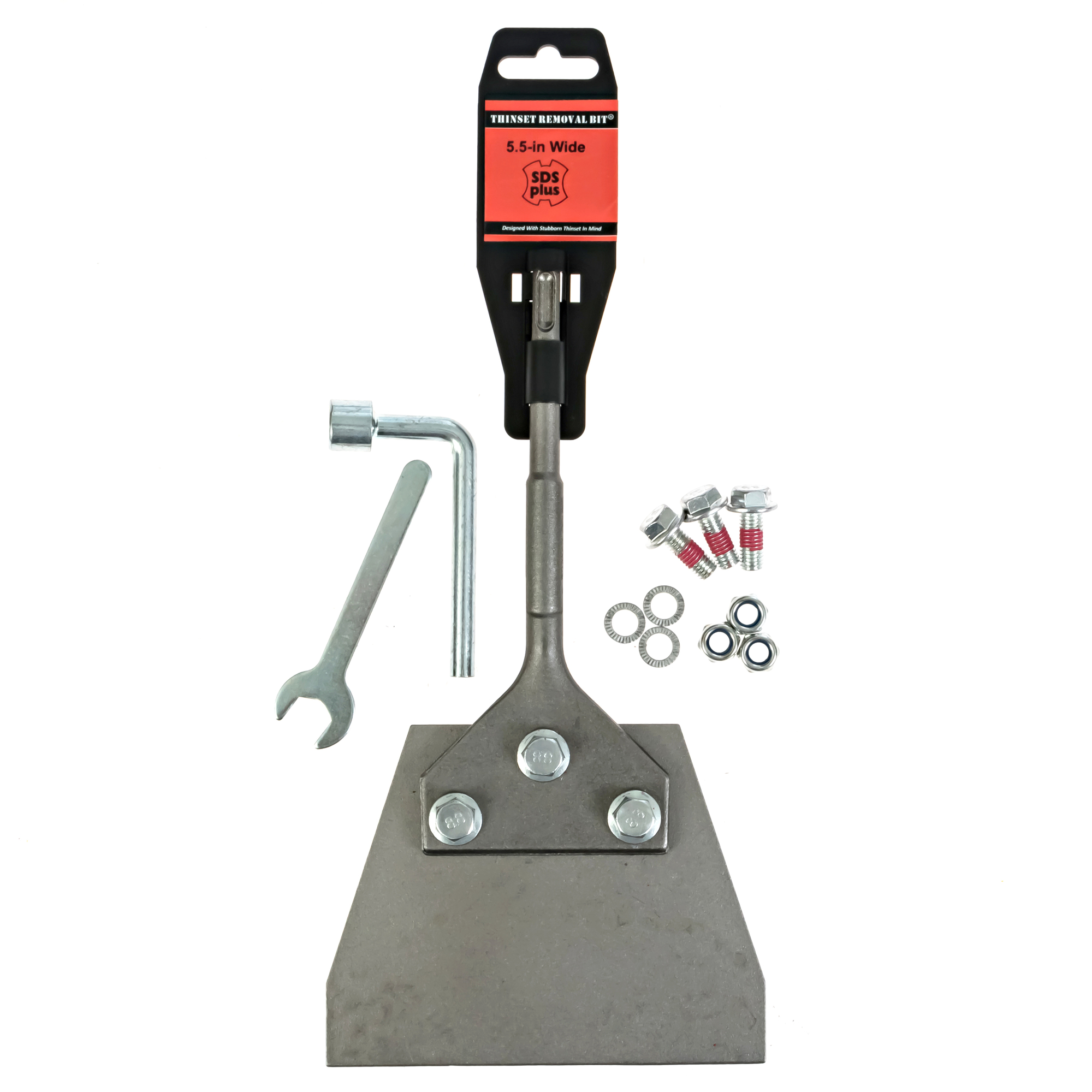 THINSET REMOVAL BIT, SDS-Plus Floor Scraper Assembly, Blade Width 5.5 in, Model 55TRBSPSF