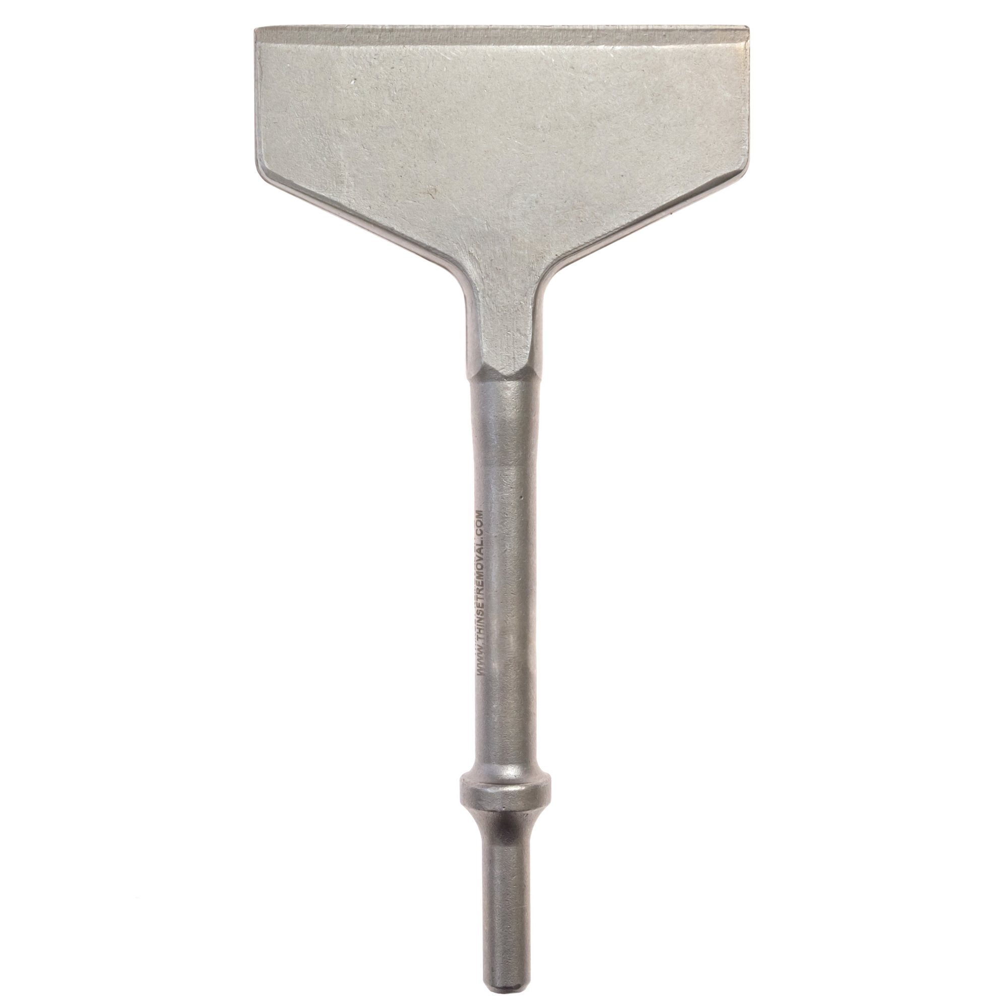 THINSET REMOVAL BIT, Round Shank Scaling Chisel, Blade Width 4 in, Model 4TRBRS
