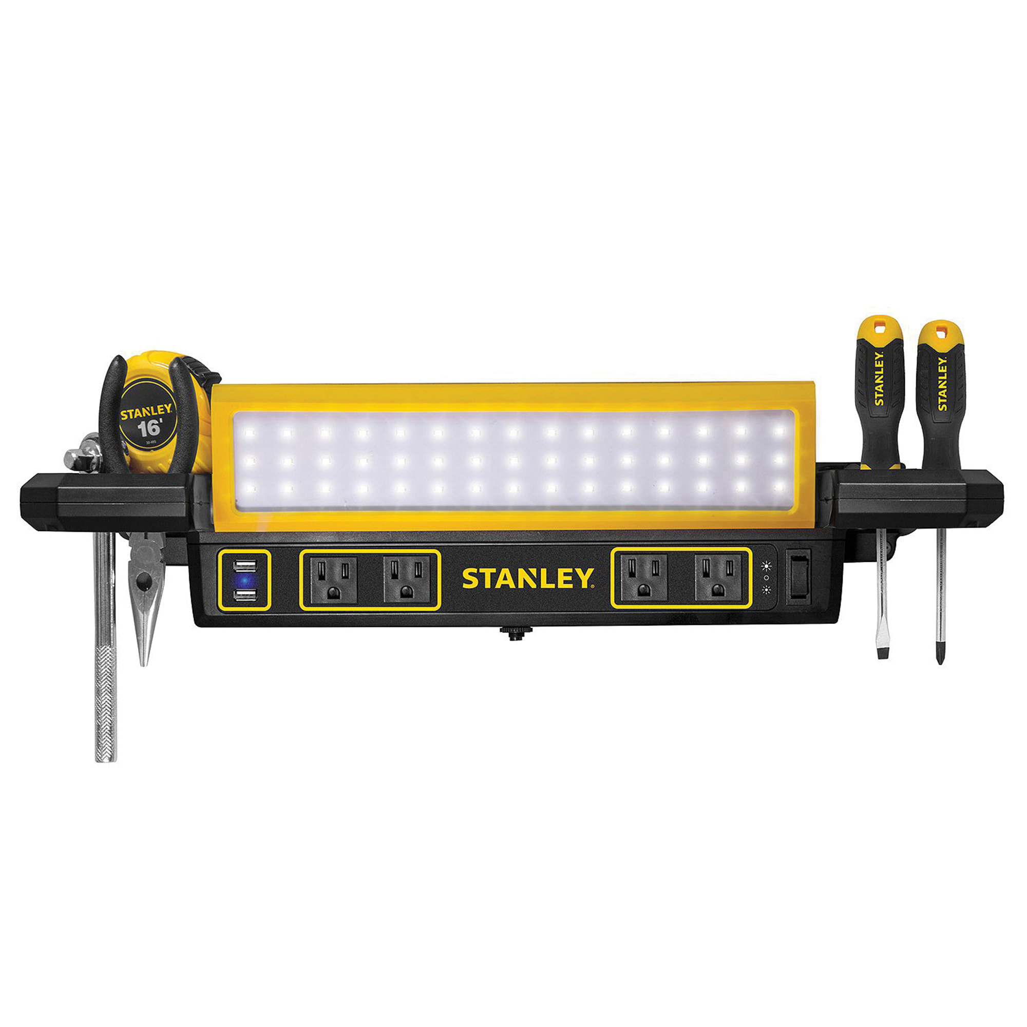 Stanley, Workbench Shop Light with Power Strip, Light Output 1000 lumen, Light Bulb Type LED, Model PSL1000S