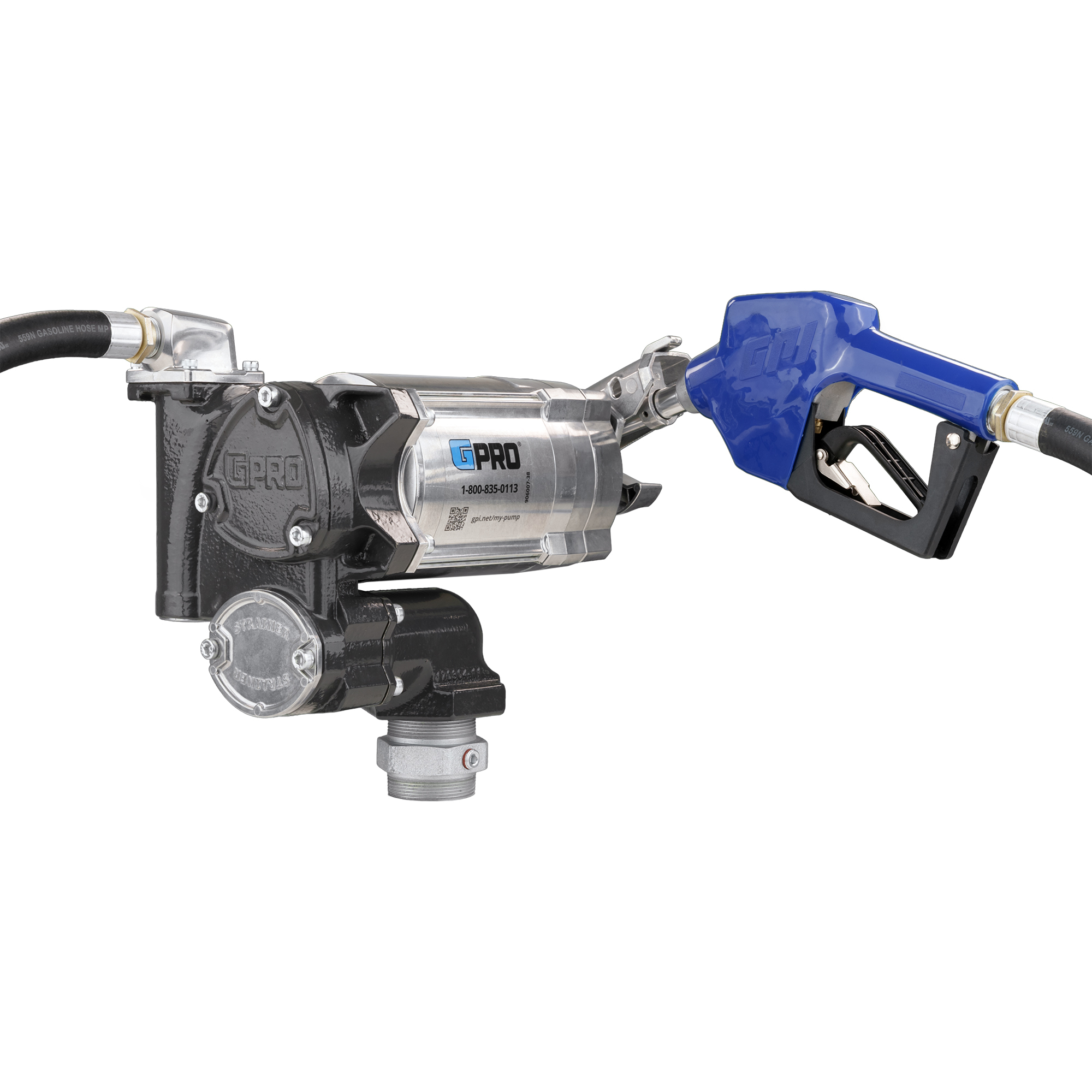 GPRO, V20 Fuel Transfer Pump, 20 GPM, 115V, AU Nozzle, GPM 20 Volts 115 Nozzle Type Automatic, Model V20-115AU