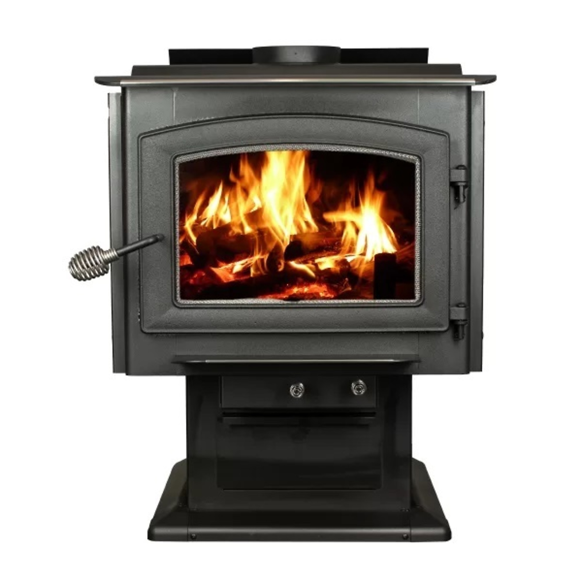 Ashley Hearth, 3200 Sq. Ft. Pedestal Wood Stove w/blower, Heating Capability 3200 ftÂ², Model AW3200E-P