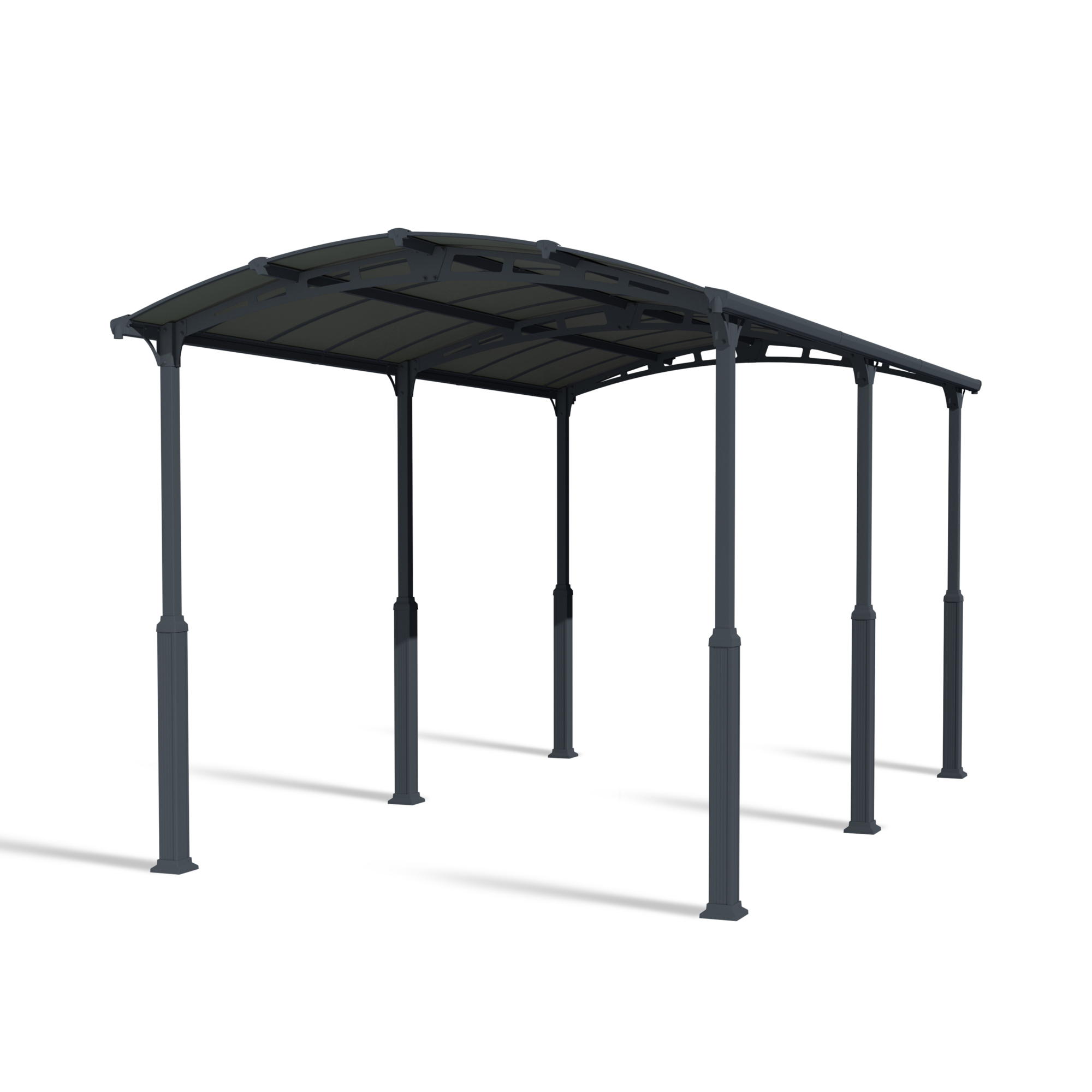 Poly-Tex Inc., Palram - Canopia Arcadia Alpine 12ft. x 21ft. Carport, Width 118 in, Height 118 in, Cover Material Polycarbonate, Model 705914