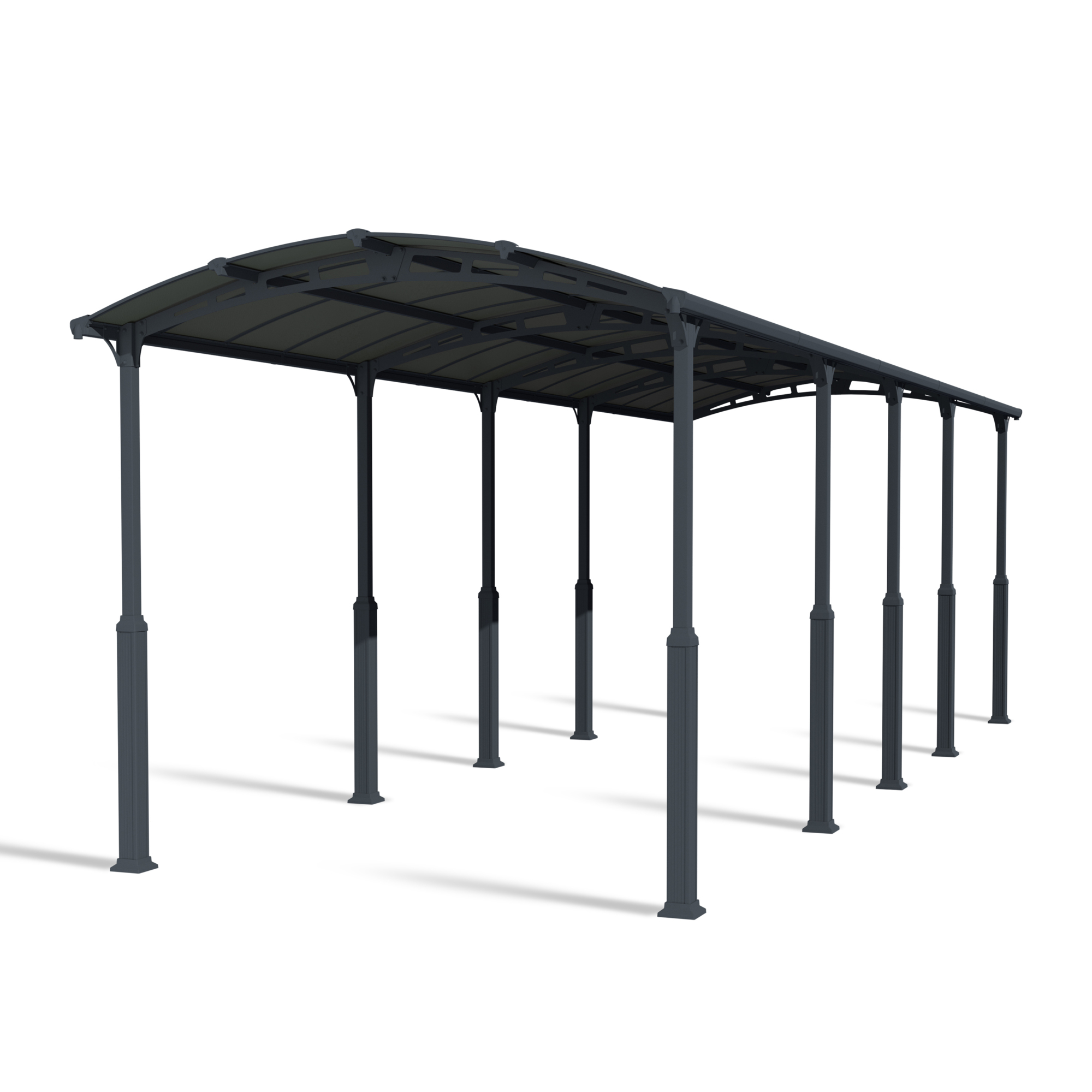 Poly-Tex Inc., Palram - Canopia Arcadia Alpine 12ft. x 35ft. Carport, Width 89 in, Height 59.5 in, Cover Material Polycarbonate, Model 705916