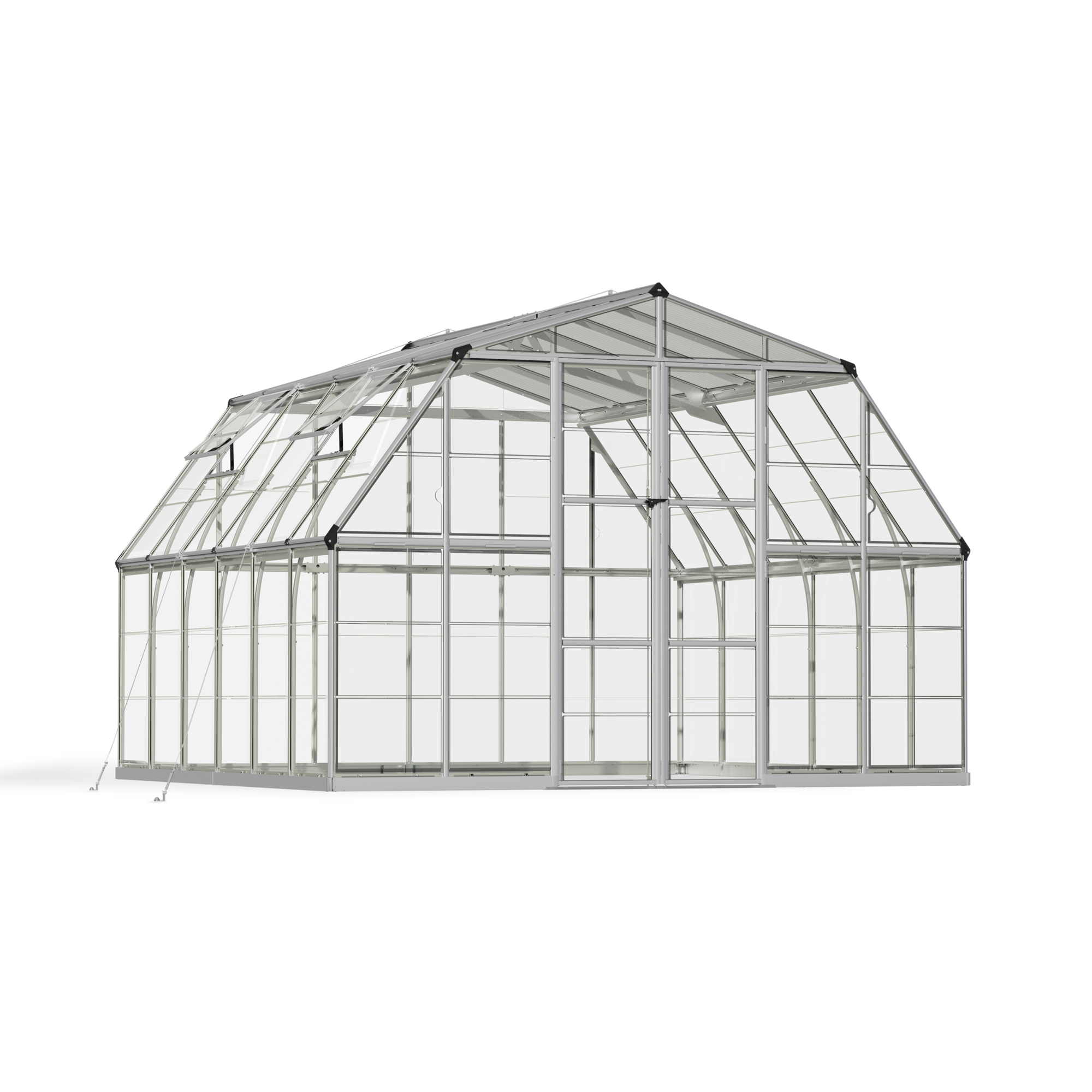 Poly-Tex Inc., Americana 12ft. x 12ft. Greenhouse, Length 143.75 in, Width 143.75 in, Center Height 103.5 in, Model 702284