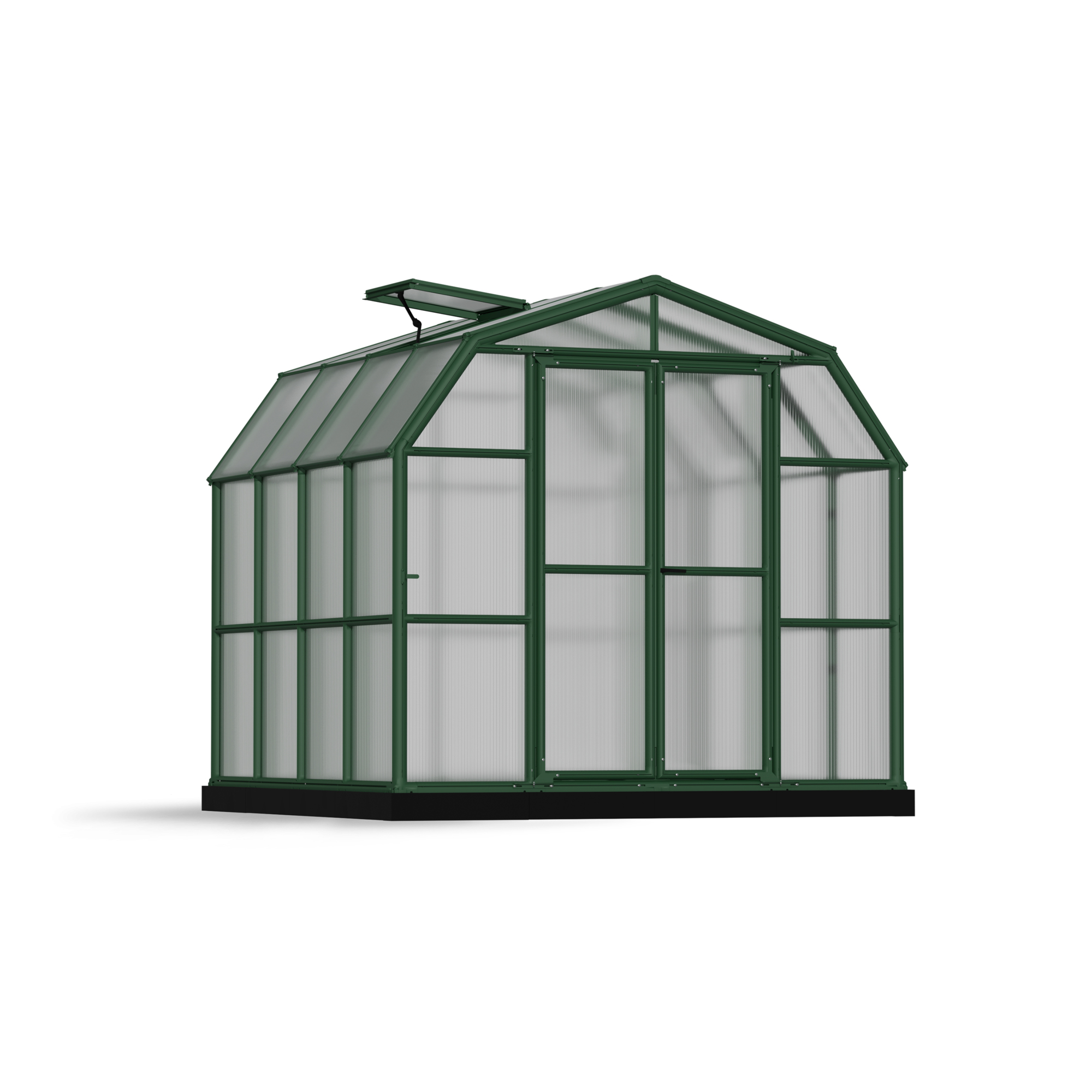 Poly-Tex Inc., Grand Gardener 8ft. x 8ft. Greenhouse - Twin Wall, Length 104 in, Width 105 in, Center Height 93.5 in, Model 702487