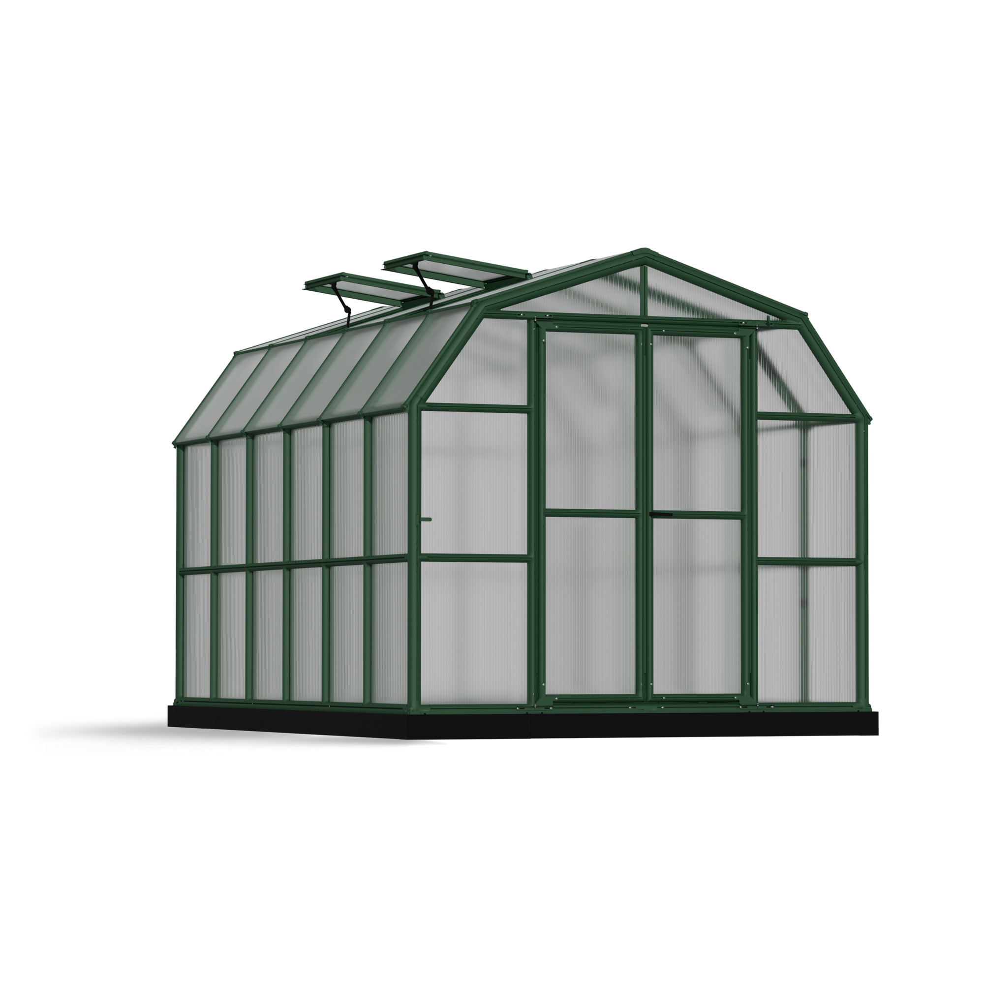 Poly-Tex Inc., Grand Gardener 8ft. x 12ft. Greenhouse - Twin Wall, Length 153.1 in, Width 105.1 in, Center Height 93.5 in, Model 702488
