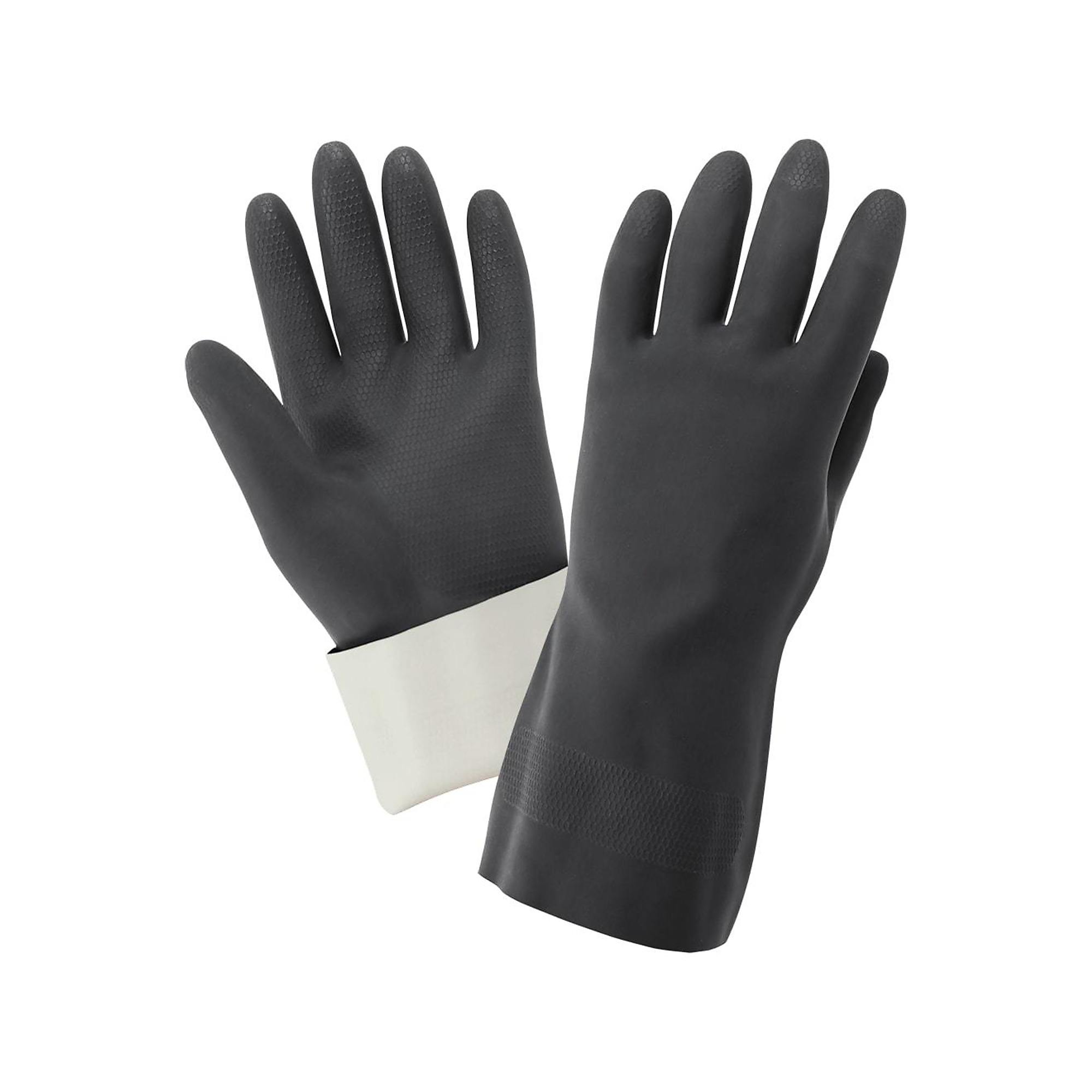 FrogWear, FrogWear Premium Flock 30-Mil Neoprene Gloves - 12 Pairs, Size M, Color Black, Included (qty.) 12 Model 230F-8(M)