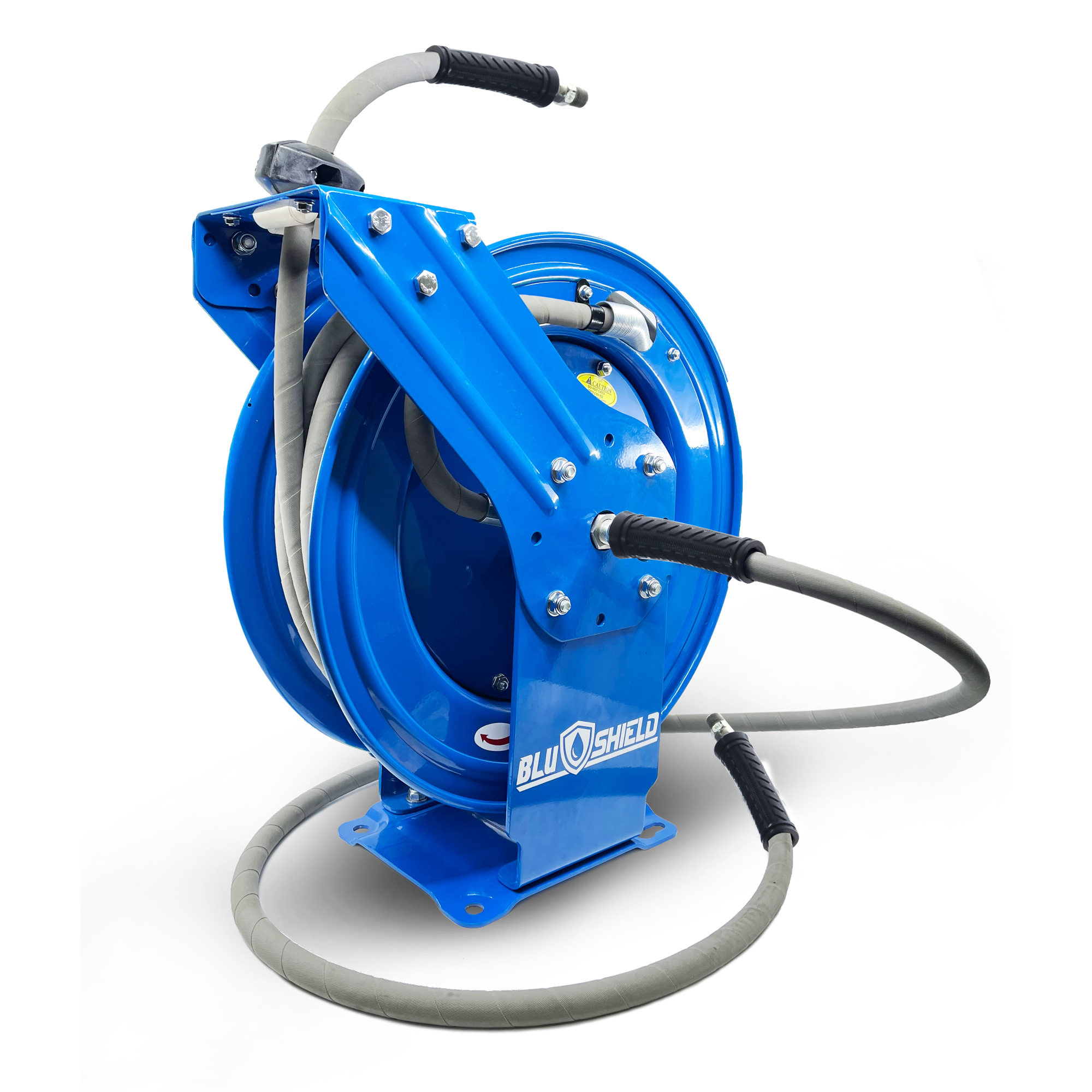BluShield, PW Non- Marking Hose Reel 1/4Inch x 100ft., Hose Length Capacity 100 ft, Max. Pressure 3100 PSI, Model PWPR14100-31-NM