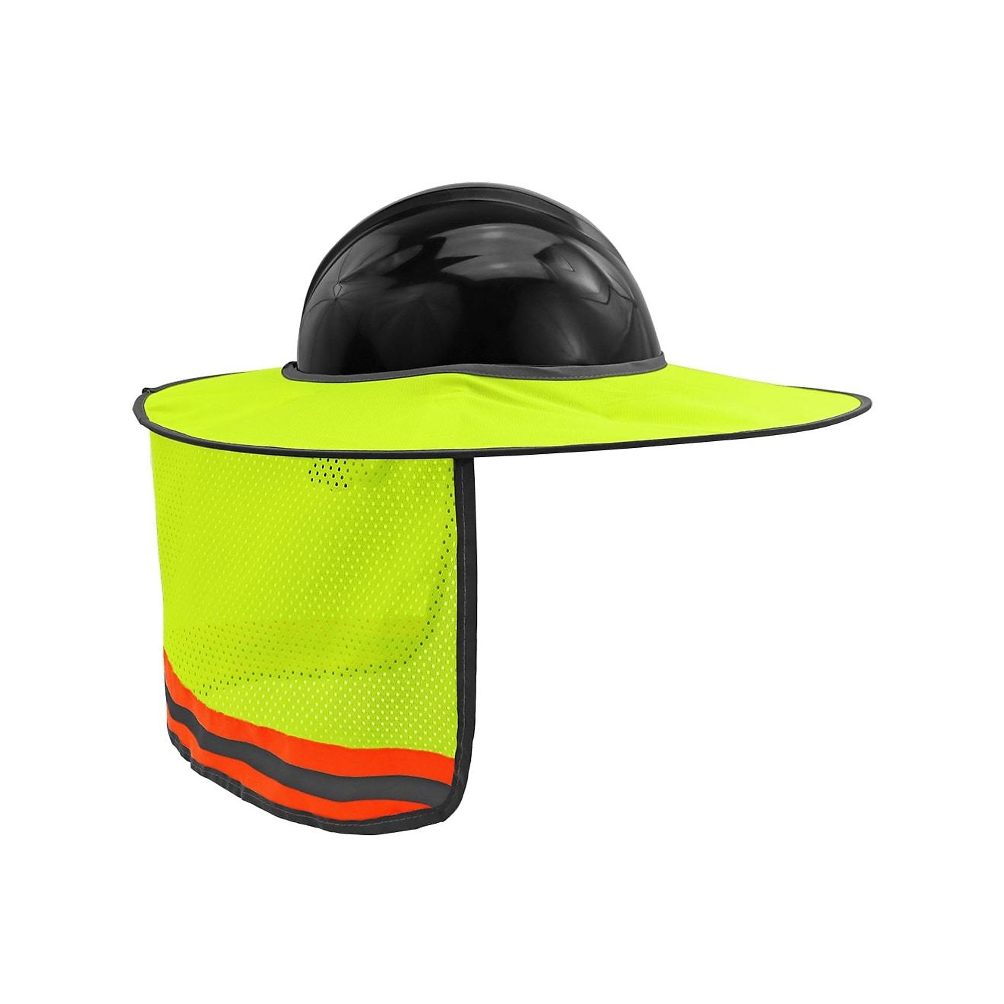 FrogWear, FrogWear HV Removable Hard Hat Sun Shade - 10 Each, Hard Hat Style Accessory, Hat Size One Size, Color Yellow, Model GLO-HNS1