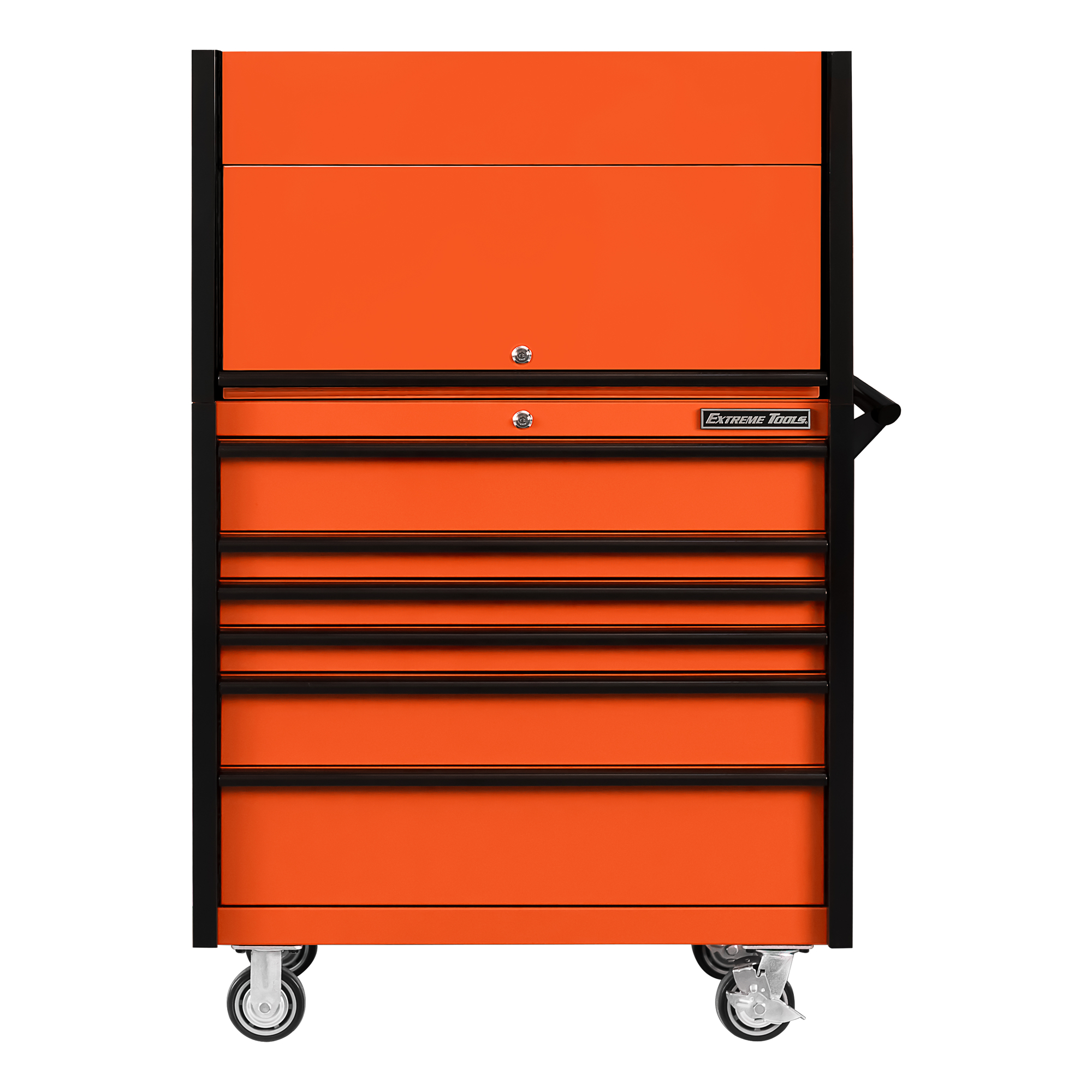 Extreme Tools, DX Series 41â Power WS Hutch 6 Dr RC Combo, ORBK, Width 41 in, Height 63 in, Color Orange, Model DX4107HROK